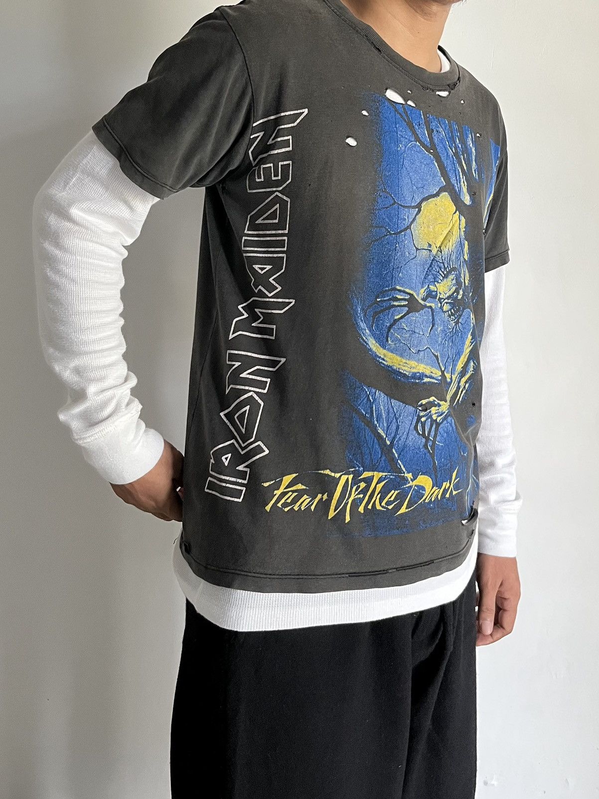 Band Tees × Vintage Vintage Thrashed Iron Maiden Tee Size US M / EU 48-50 / 2 - 4 Thumbnail