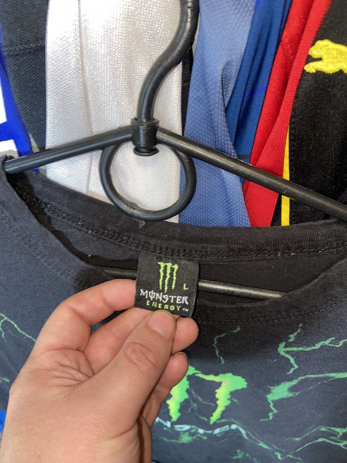 Band Tees × Vintage MONSTER ENERGY VINTAGE FADED RACING OVERPRINTED T-SHIRT Size US L / EU 52-54 / 3 - 3 Thumbnail