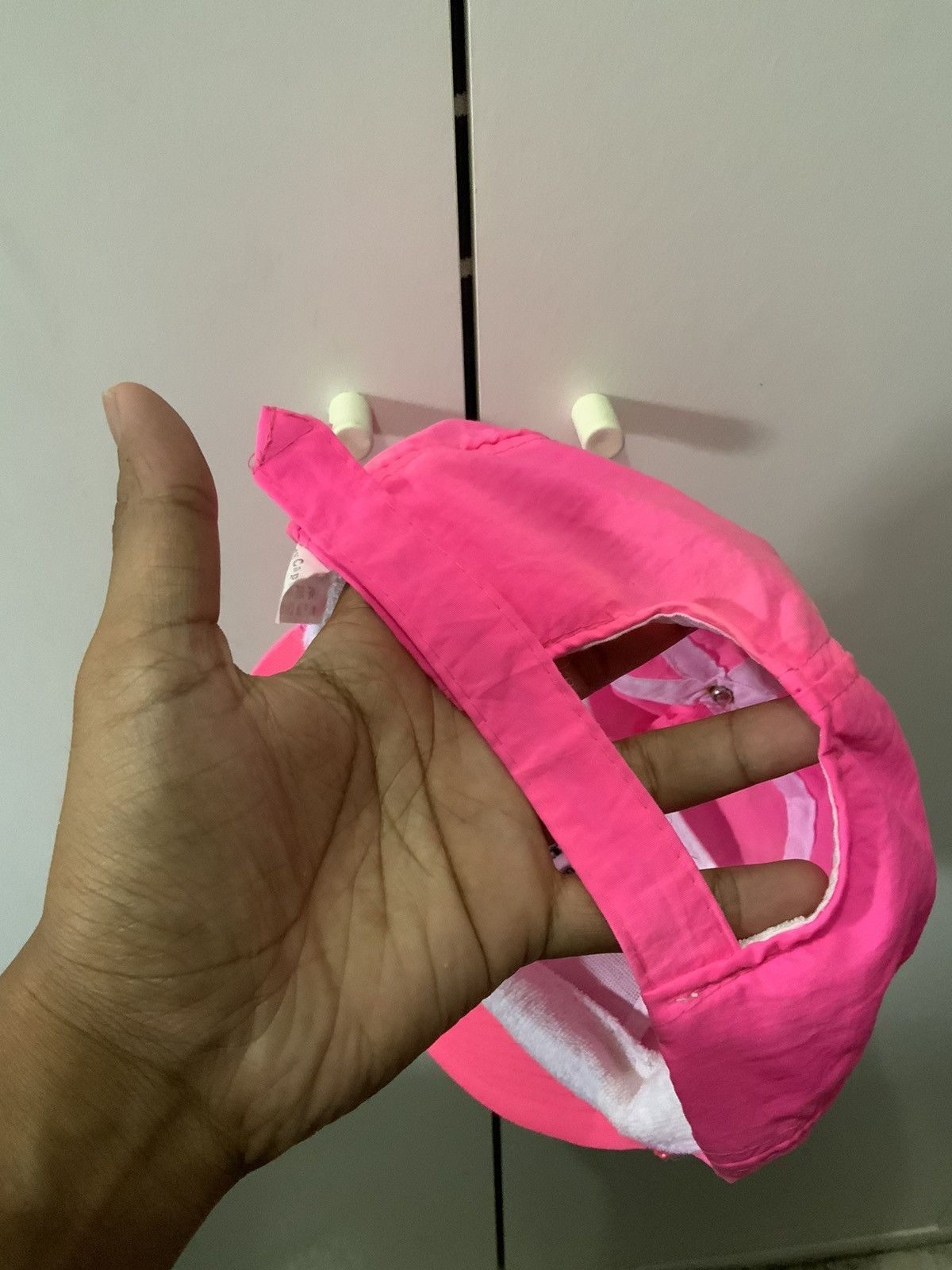Japanese Brand Vintage KIKK Nadio Nylon Pink Hat Size ONE SIZE - 11 Thumbnail