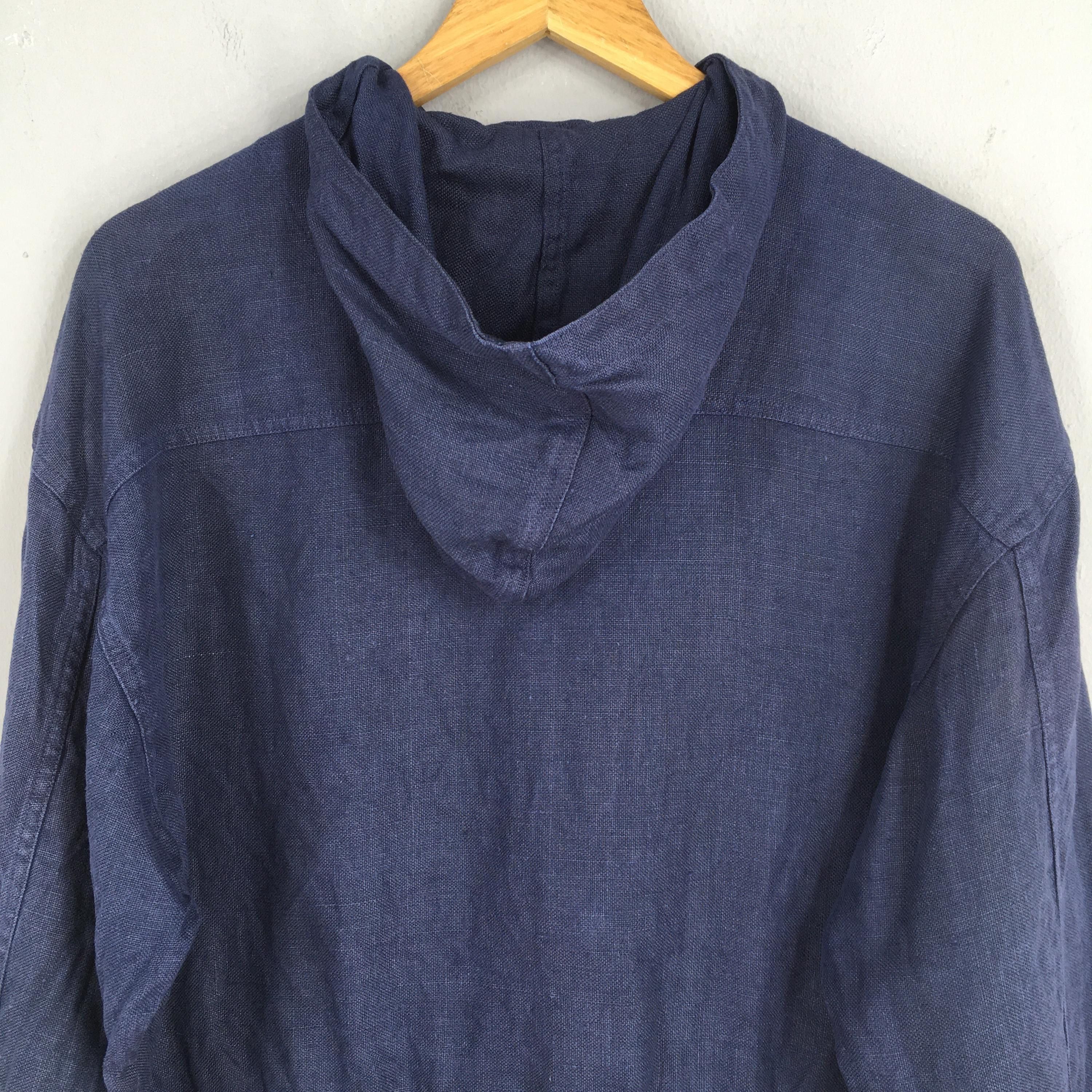 Brooks Brothers Vintage 90's Brooks Brothers Blue Parka Linen Jacket XSmall Size US XS / EU 42 / 0 - 7 Thumbnail