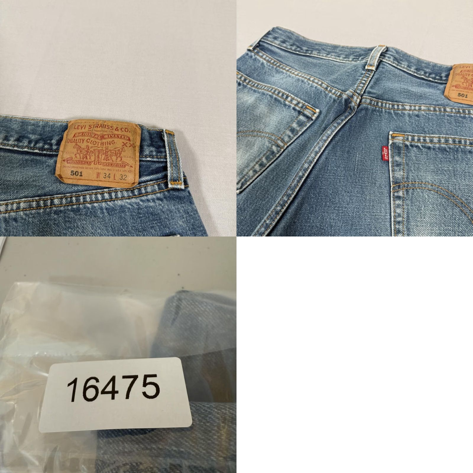 Levi's VINTAGE Levi's 501 Jeans Men 34x32 Blue Denim Pants Straight 90s United States Regular Fit 5-Pocket Size US 34 / EU 50 - 10 Thumbnail
