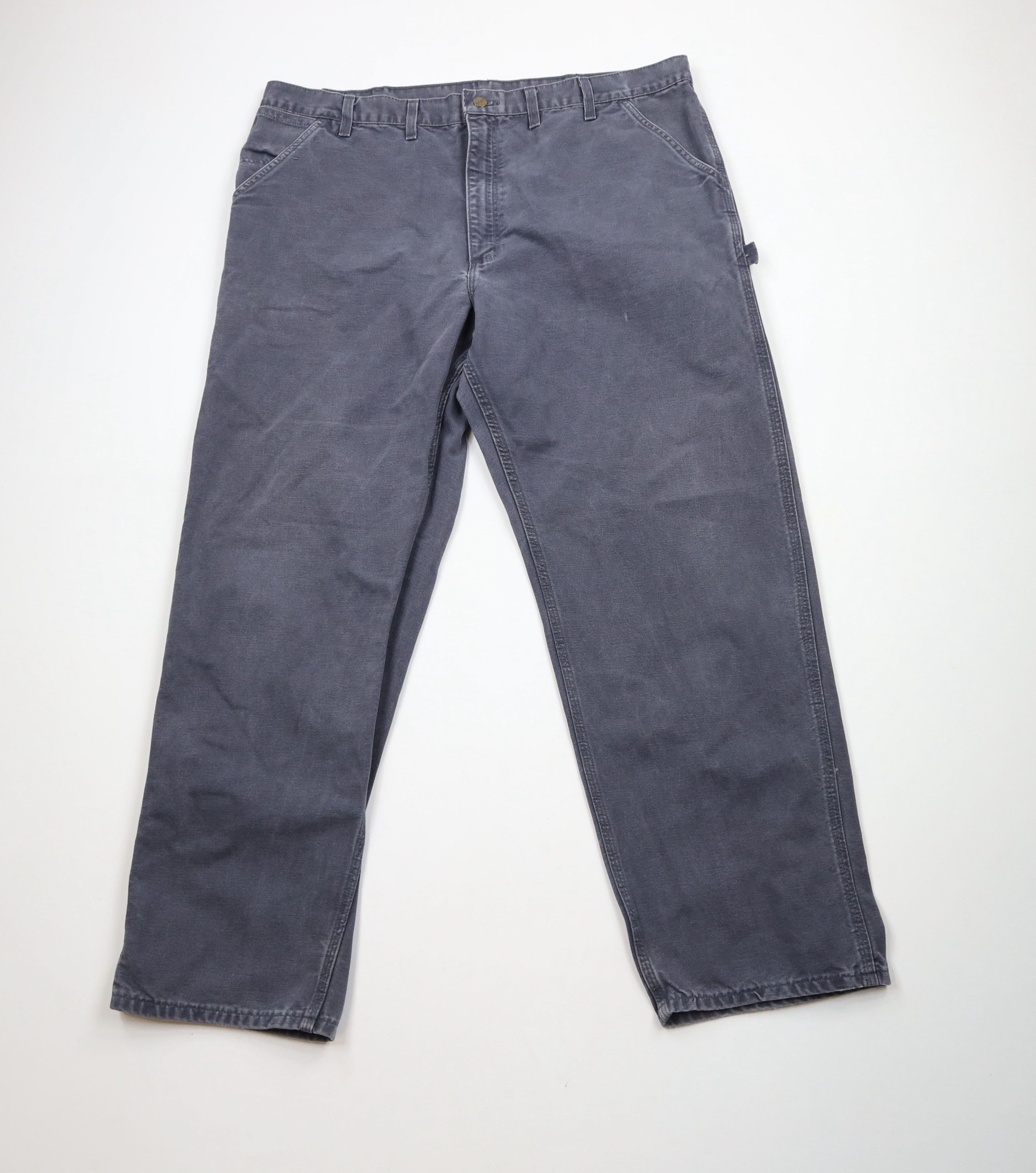 Carhartt × Vintage Vintage Carhartt Canvas Wide Leg Dungaree Pants Petrol Blue Size US 44 / EU 60 - 1 Thumbnail