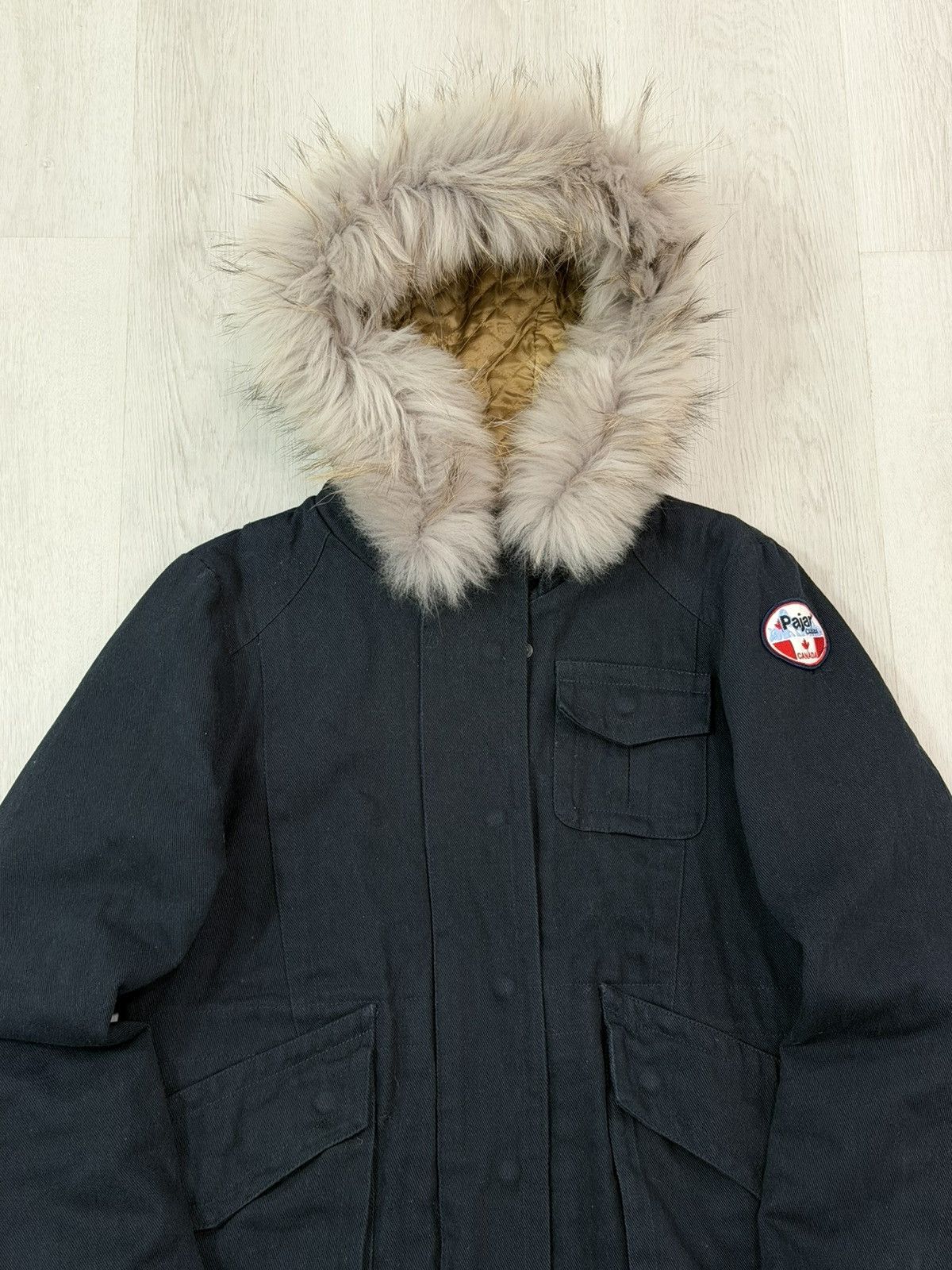 Pajar PAJAR Canada Faux Fur-Trim Hooded Quilted Lined Jacket Coat Size M / US 6-8 / IT 42-44 - 3 Thumbnail