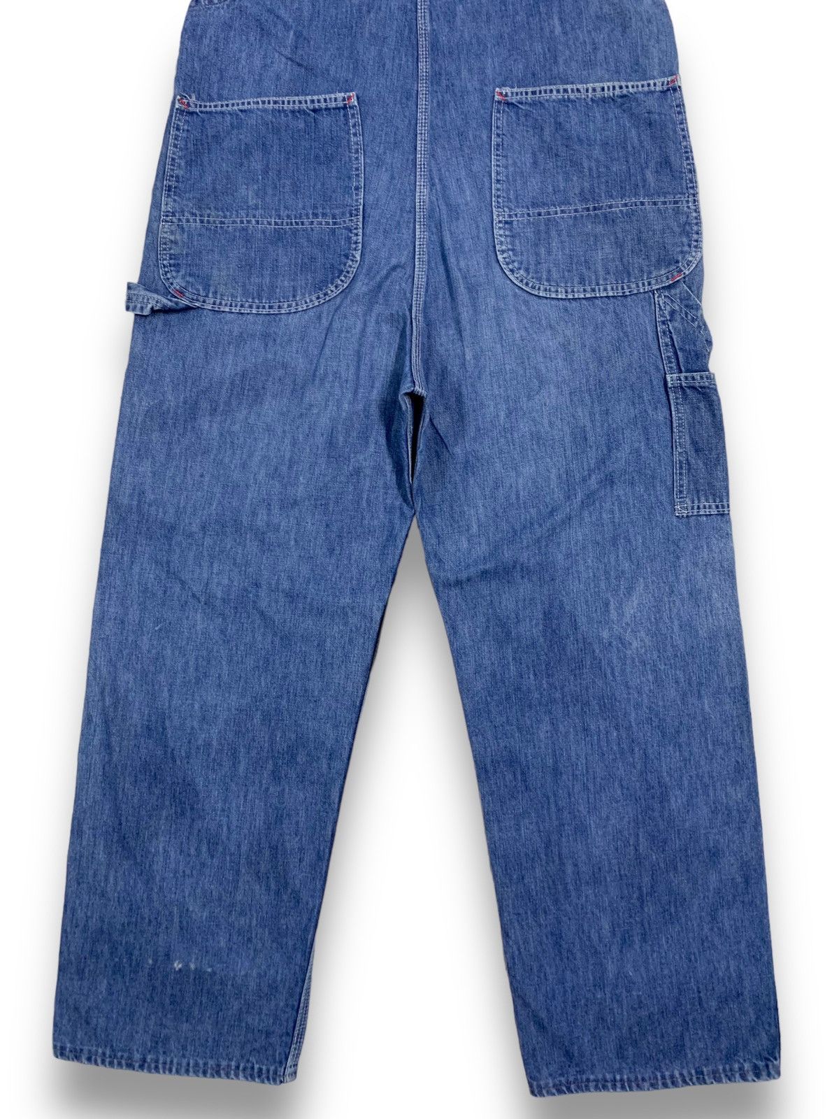 Big Mac Vintage 70s Big Mac Classic Baggy Carpenter Denim Overalls Size US 37 - 18 Thumbnail
