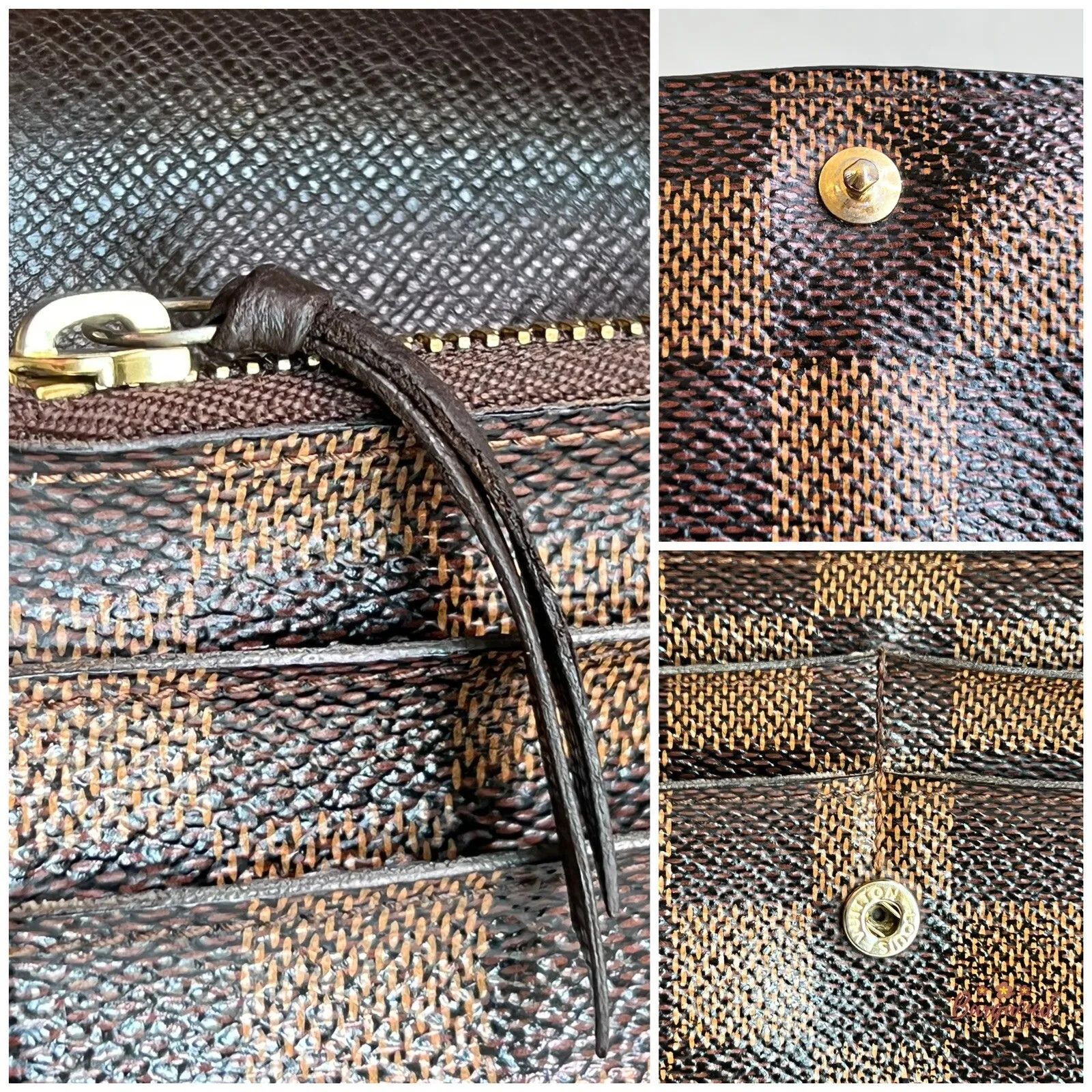 Louis Vuitton Louis Vuitton Damier Canvas Leather Emilie Long Wallet Size ONE SIZE - 9 Thumbnail
