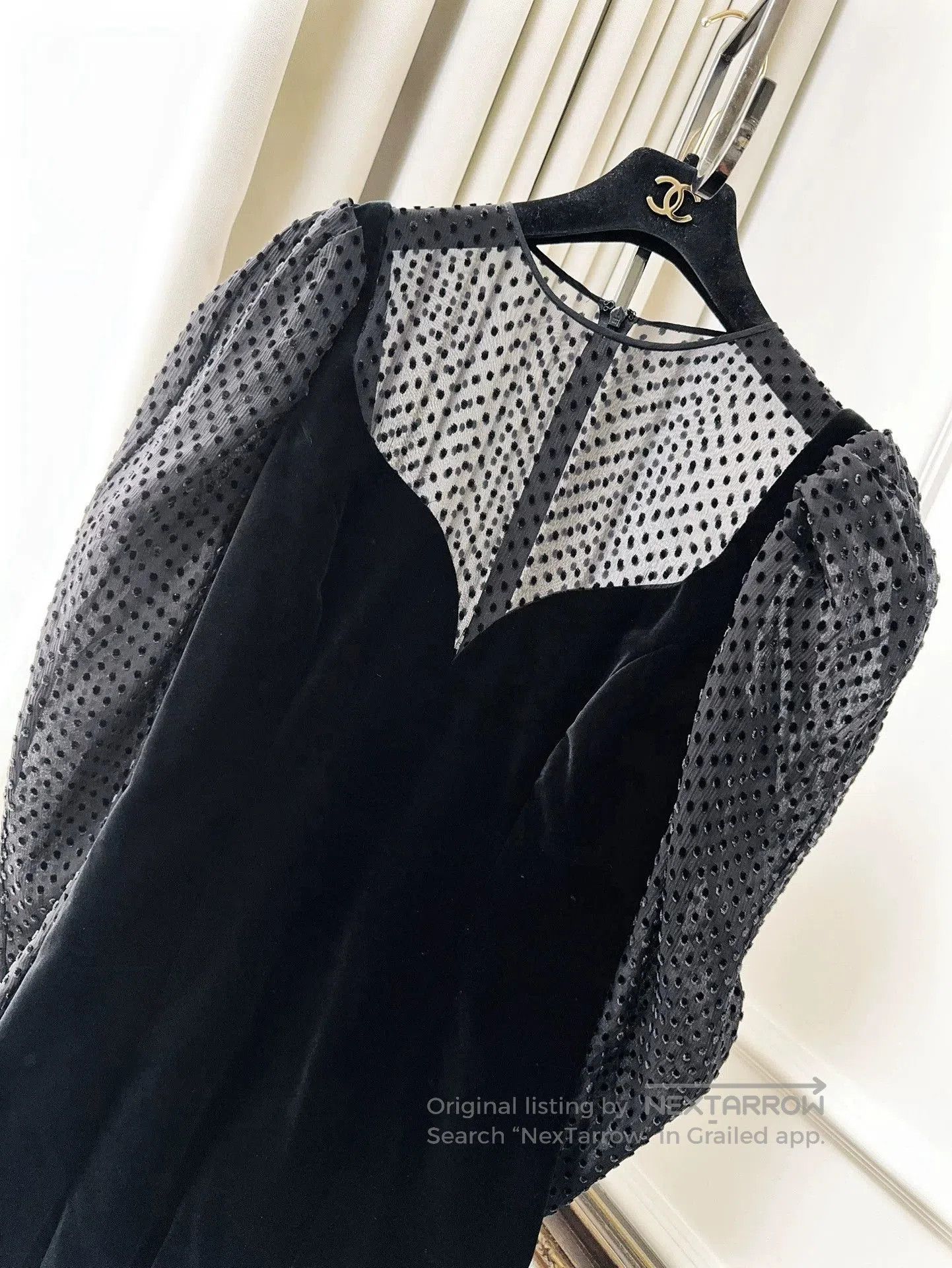 Valentino Valentino Black Polka Dot Long Sleeve Dress. Size US 38 / EU 54 - 3 Thumbnail
