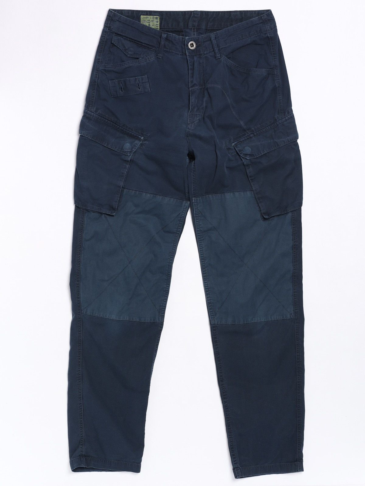 G-Star G Star Raw Cargo Pants Navy Patchwork Double Knee Workwear Size US 29 - 1 Thumbnail