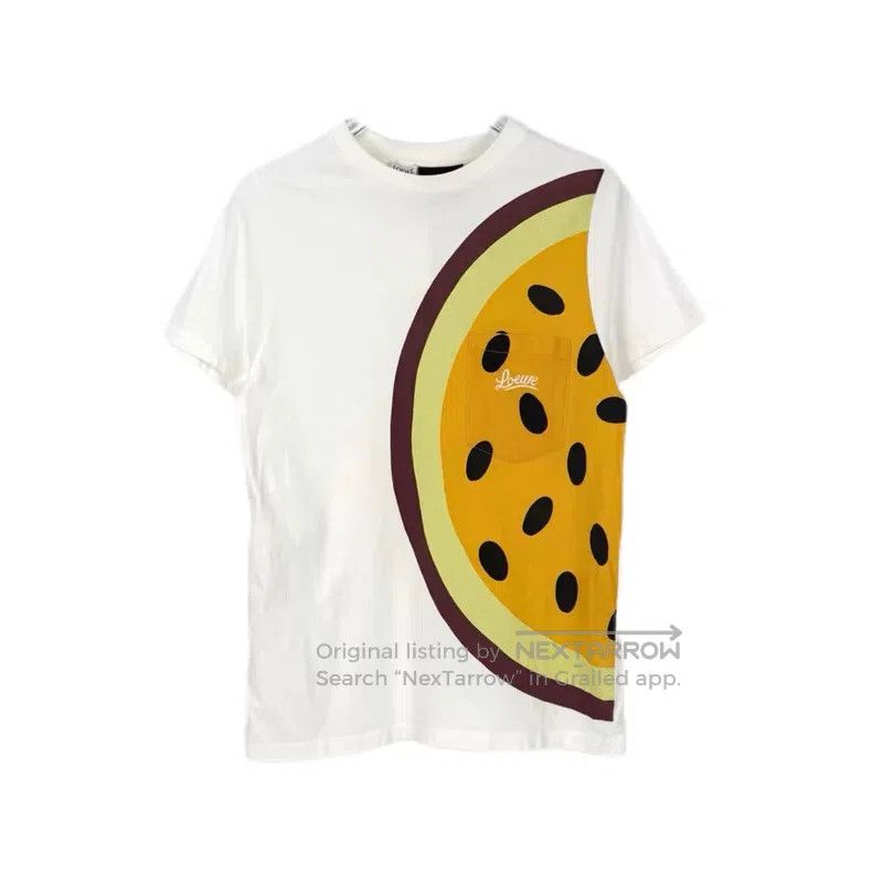 Loewe Loewe White Classic Embroidered Logo Fruit Joint Short Sle Size M / US 6-8 / IT 42-44 - 1 Thumbnail