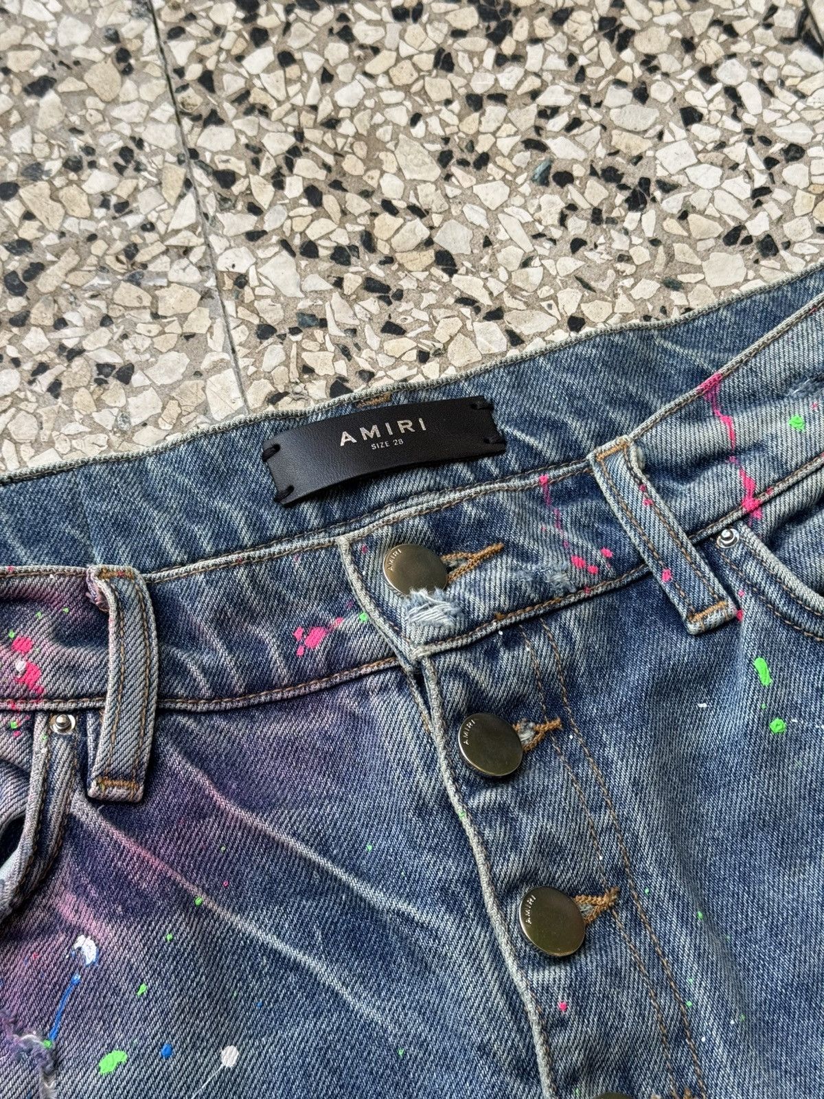 Amiri Amiri Paint Splatter Distressed Jeans - Size 28 Size US 28 / EU 44 - 7 Thumbnail