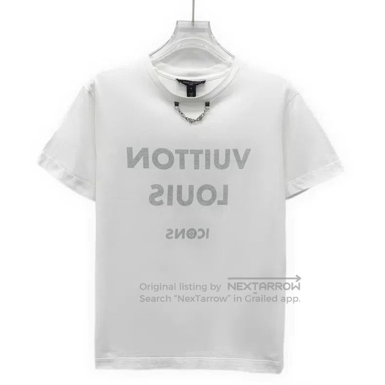 Louis Vuitton Louis Vuitton White logo cotton short sleeves Size US S / EU 44-46 / 1 - 1 Thumbnail