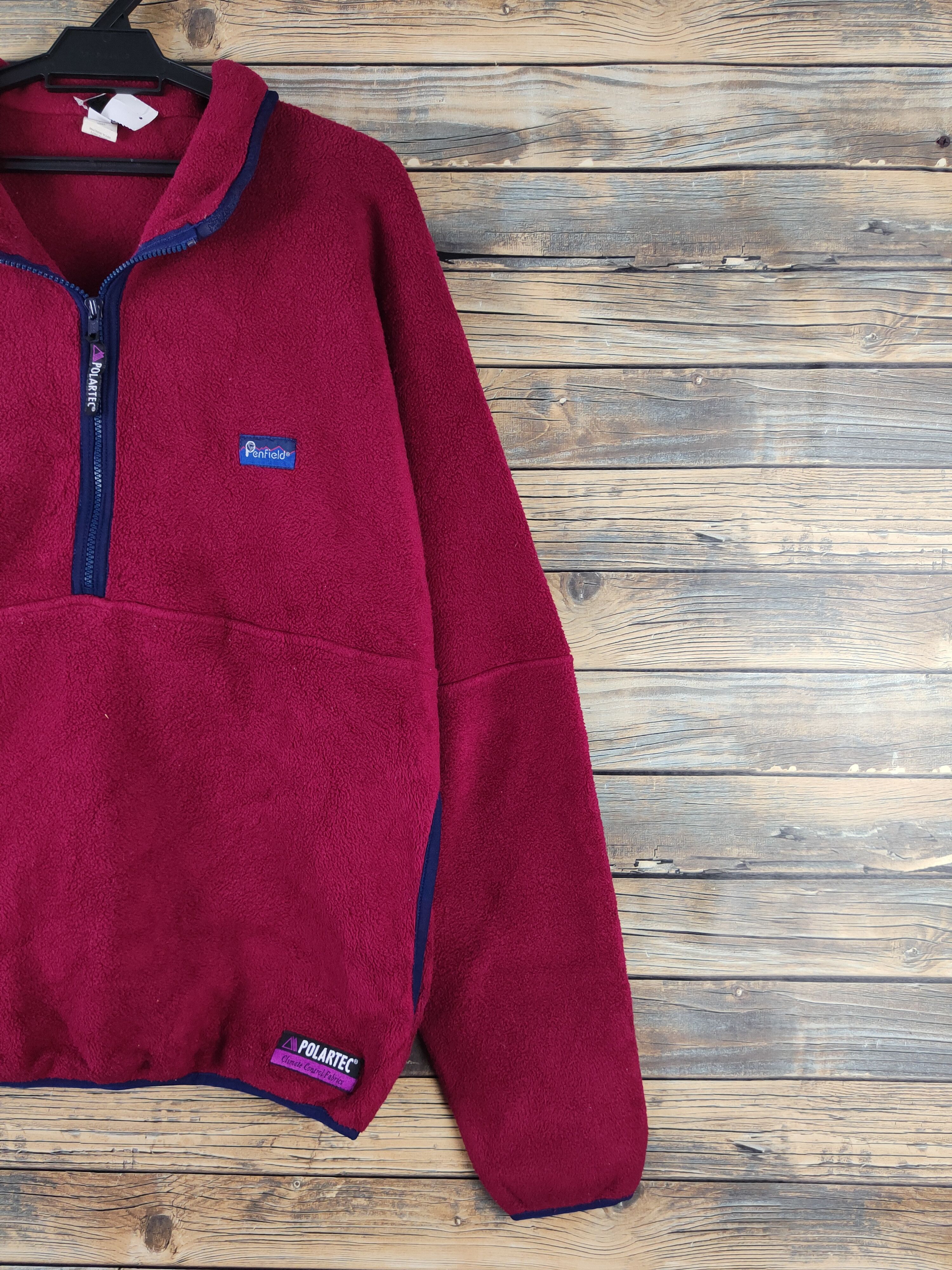 Penfield × Polartec DL Penfield Polartec Maroon Wool Sweatshirts #884 Size US XL / EU 56 / 4 - 7 Thumbnail