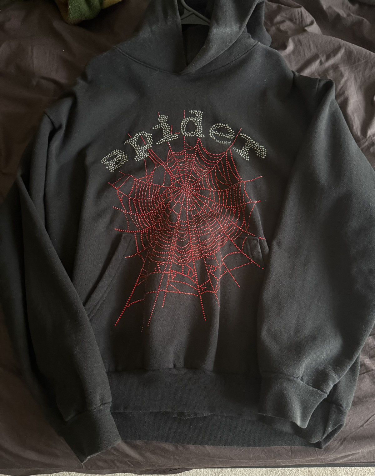 Sp5der Sp5der Web Hoodie Black Rhinestone Size US XL / EU 56 / 4 - 1 Thumbnail