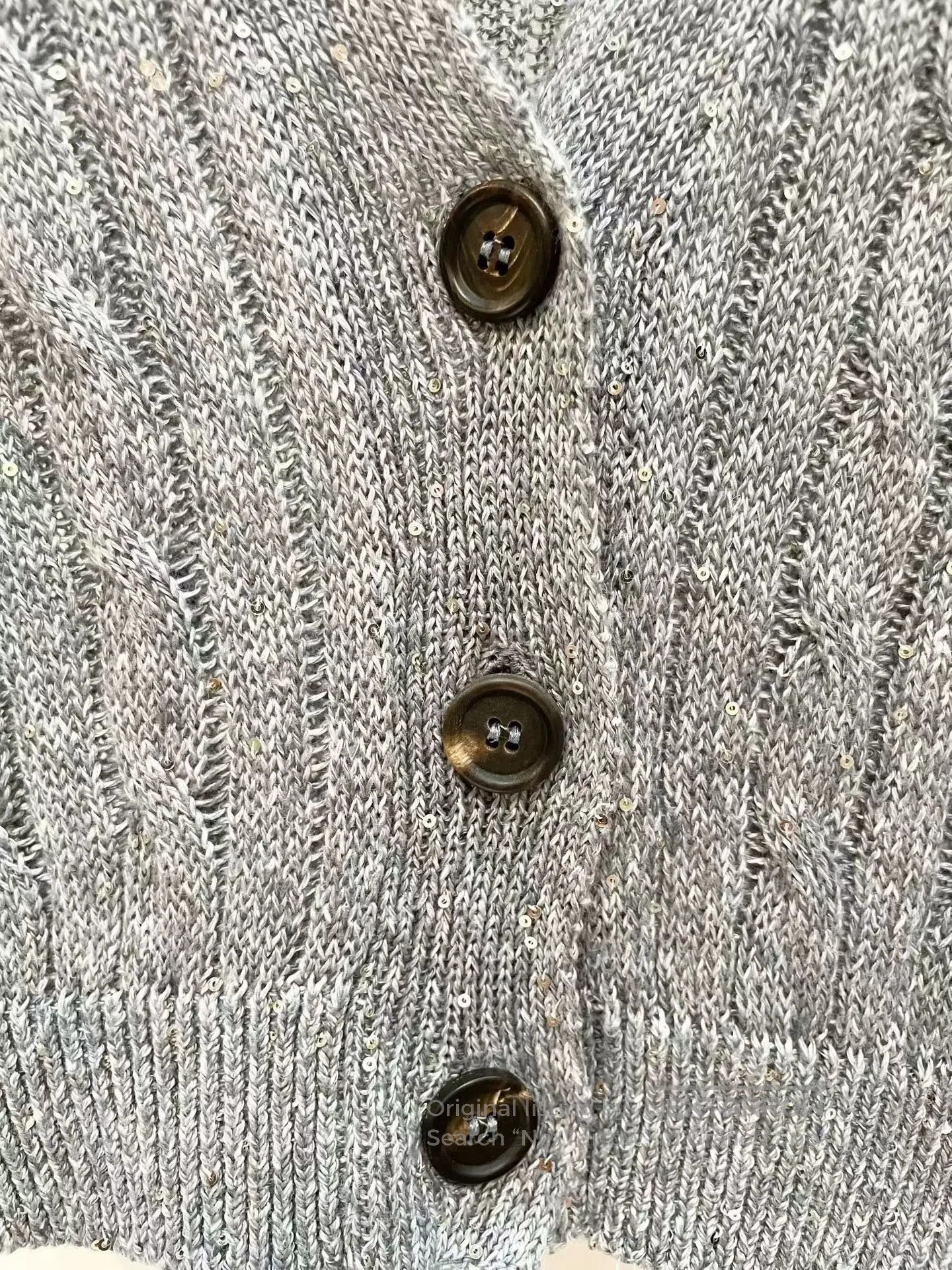 Brunello Cucinelli Brunello Cucinelli Gray Sequin Knit Cardigan. Size US XS / EU 42 / 0 - 4 Thumbnail