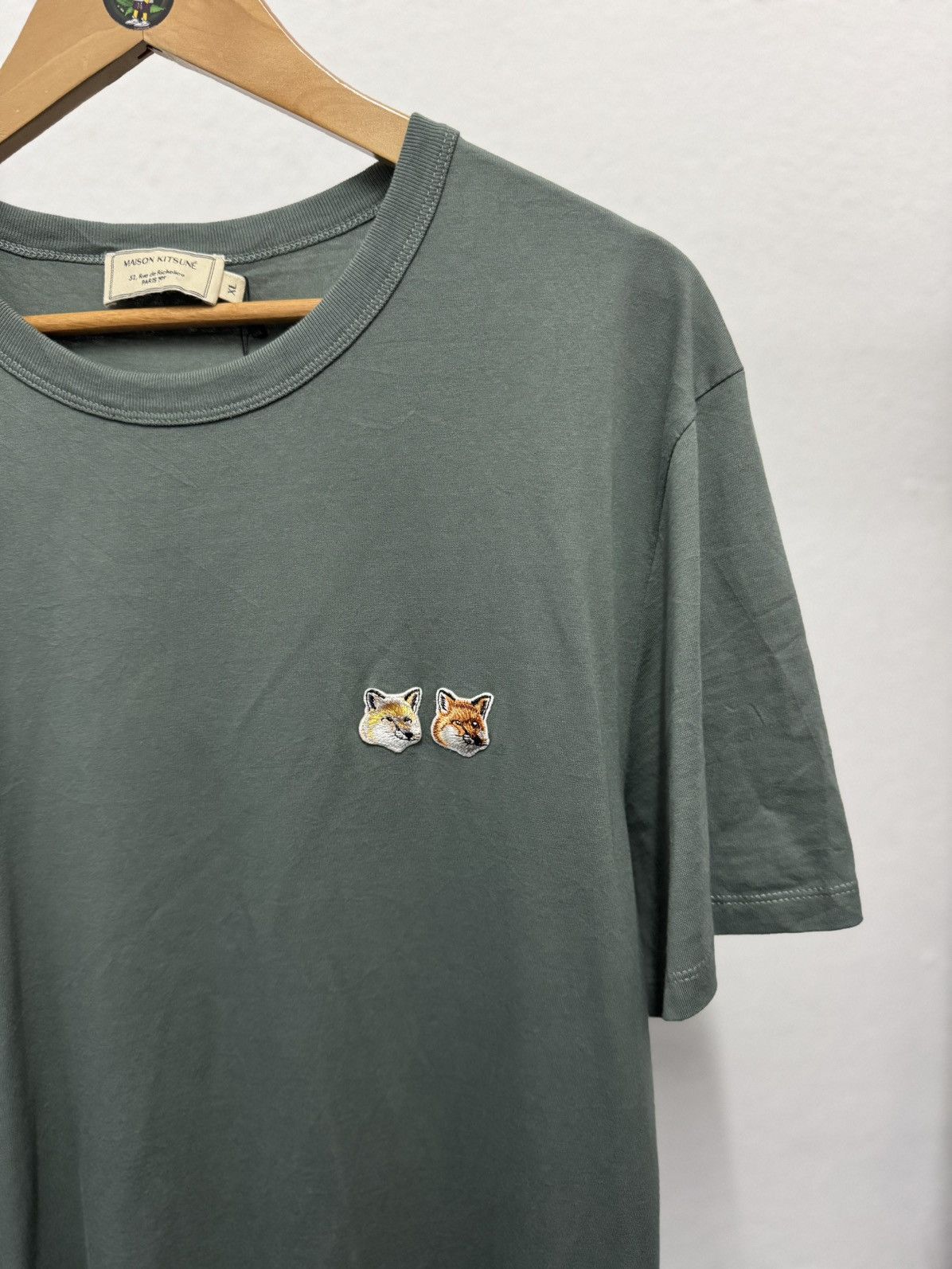 Maison Kitsune Maison Kitsune double Fox Head Patch T-Shirt Size US XL / EU 56 / 4 - 2 Thumbnail