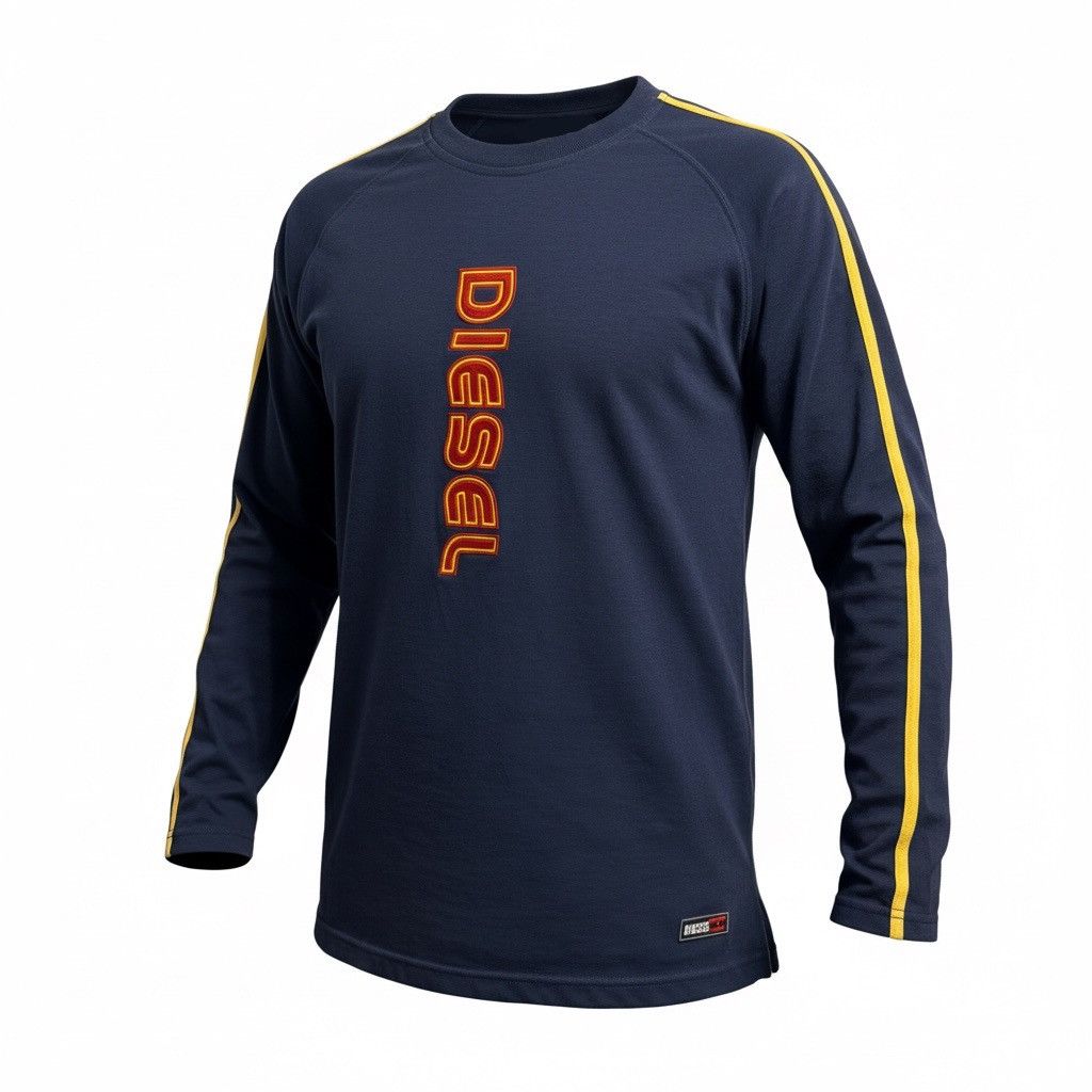 Diesel Diesel Vintage Vertical Logo Long Sleeve Navy L Size US L / EU 52-54 / 3 - 2 Thumbnail