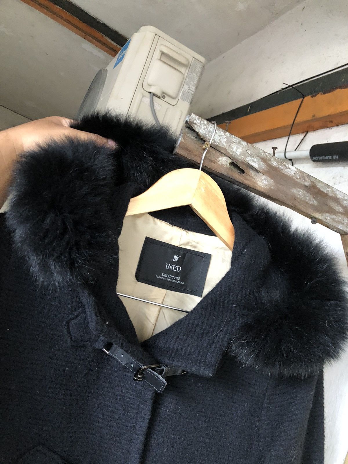 Yohji Yamamoto Ined by Yohji Yamamoto Wool Blend Winter Duffle Coat Hoodie Size M / US 6-8 / IT 42-44 - 7 Thumbnail