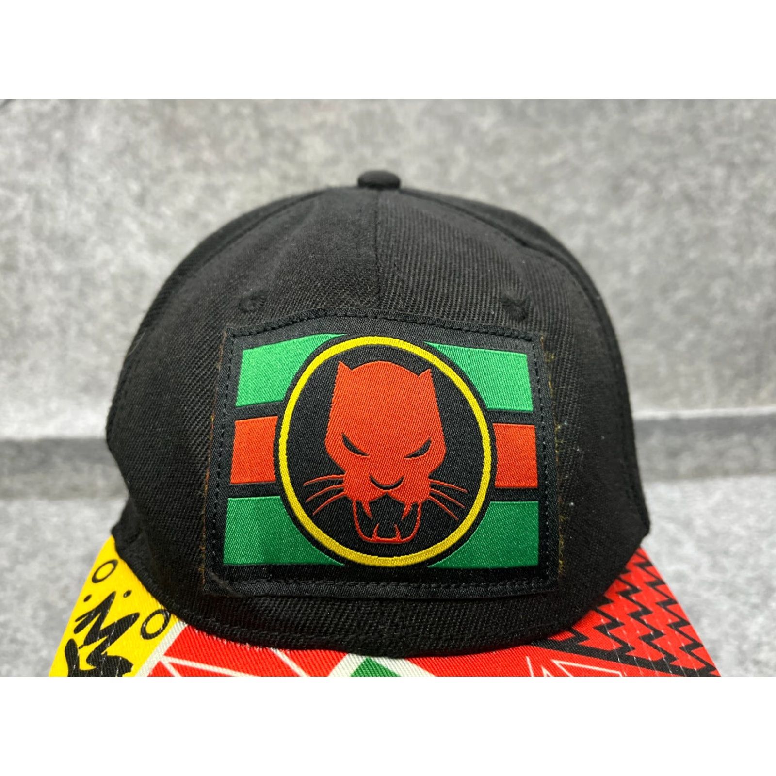 Vintage Marvel Black Panther Hat Cap Snap Back Adult One Size Red Size US 35 - 2 Thumbnail