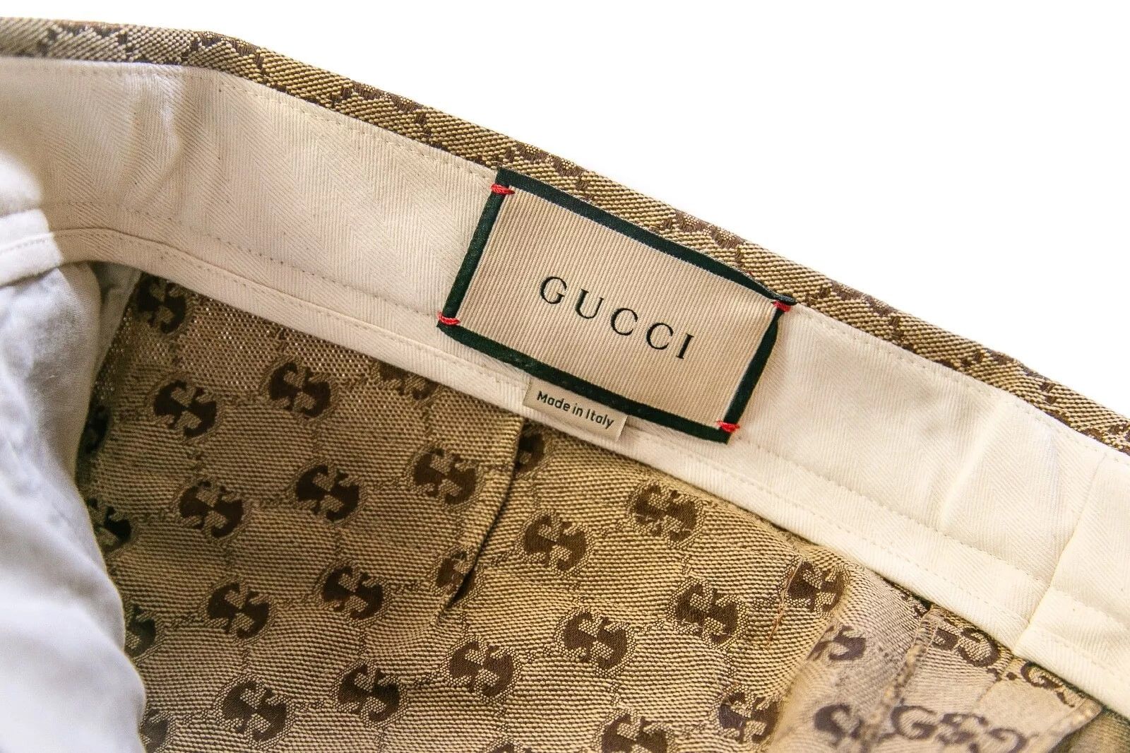 Gucci GUCCI GG Canvas Print Pants 46 size Zipper Leather Trim Size US 30 / EU 46 - 6 Thumbnail