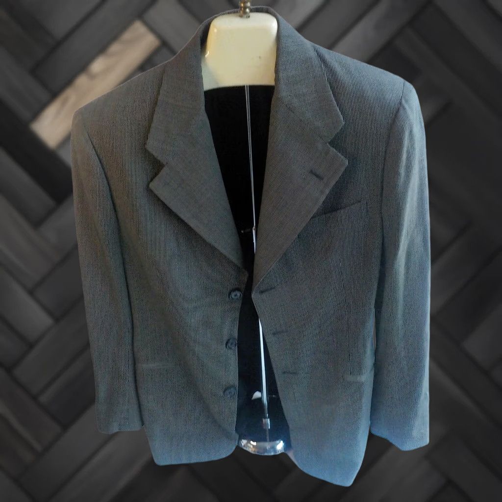 Vintage VINTAGE Ralph Lauren Blue Label 2 PC Pants Suit Wool Black/Ivory Size 4 Womens USA 100% Wool Pleated Front 2 Piece Suit Size 27" / US 4 / IT 40 - 1 Thumbnail