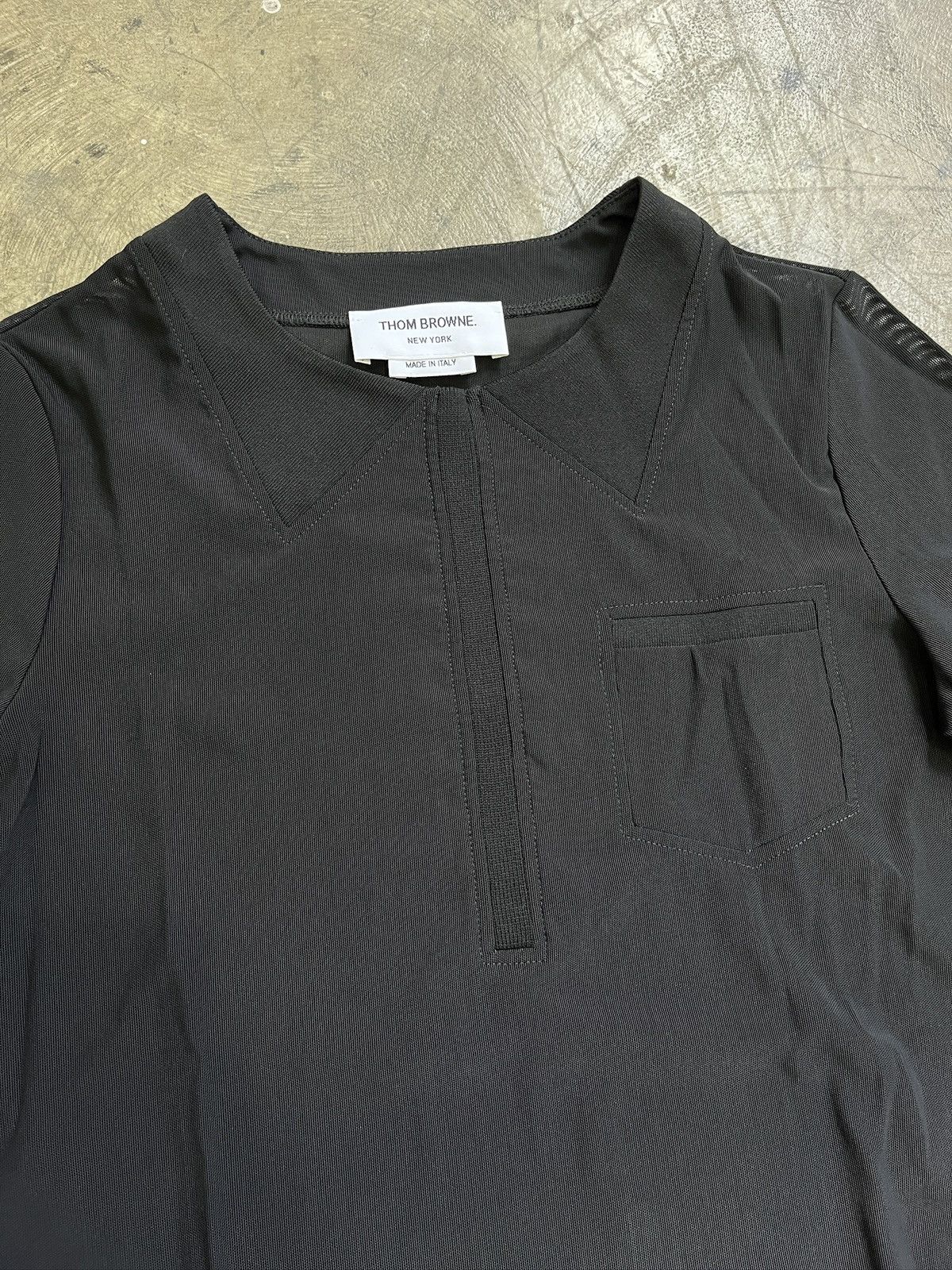 Thom Browne Thom Browne SS22 Mesh Polo Shirt (unisex) Size US XS / EU 42 / 0 - 3 Thumbnail