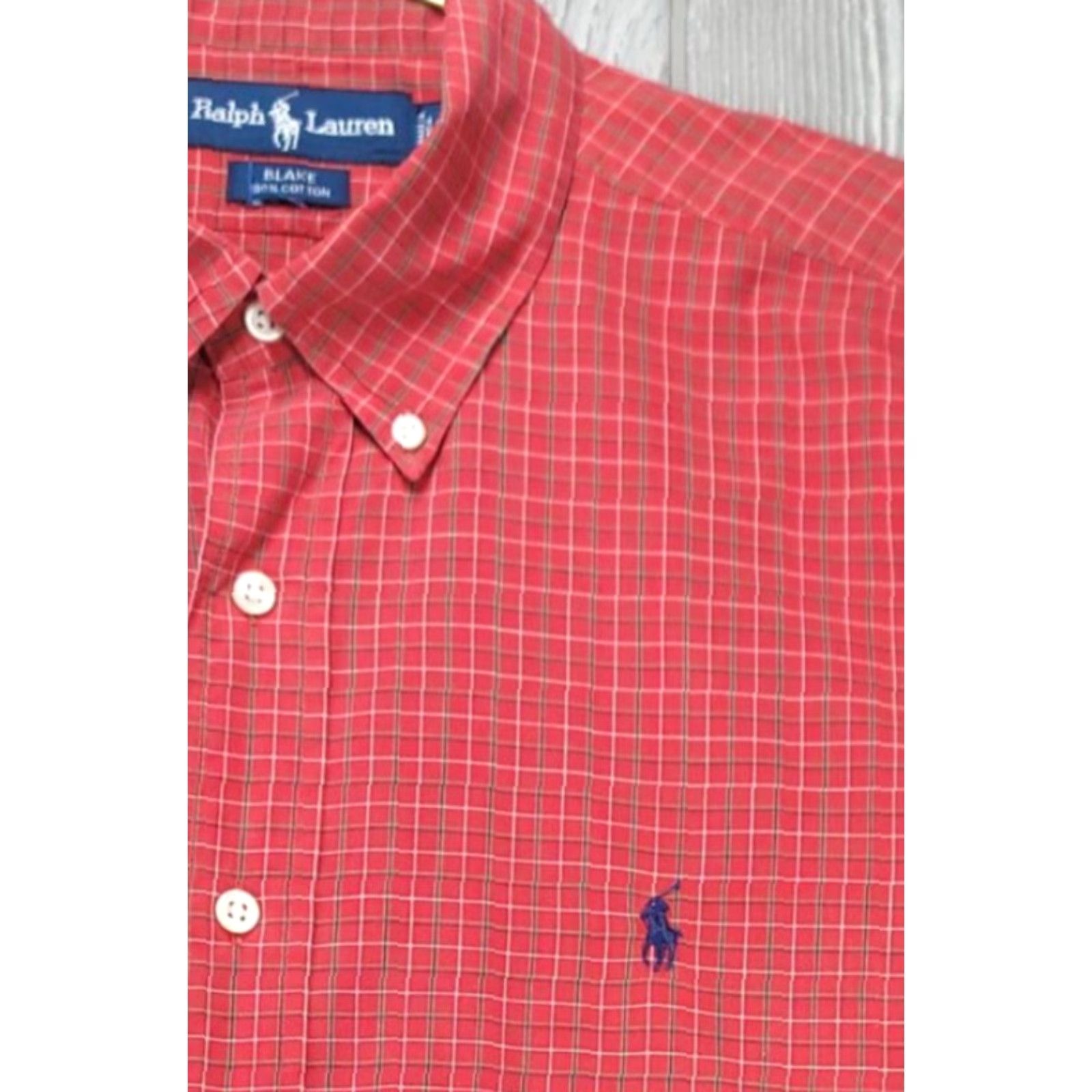 Polo Ralph Lauren VINTAGE Polo Ralph Lauren Shirt Men L Red Check Blake Button-Up Polo Ralph Lauren Blake Shirt L Red Size US L / EU 52-54 / 3 - 3 Thumbnail