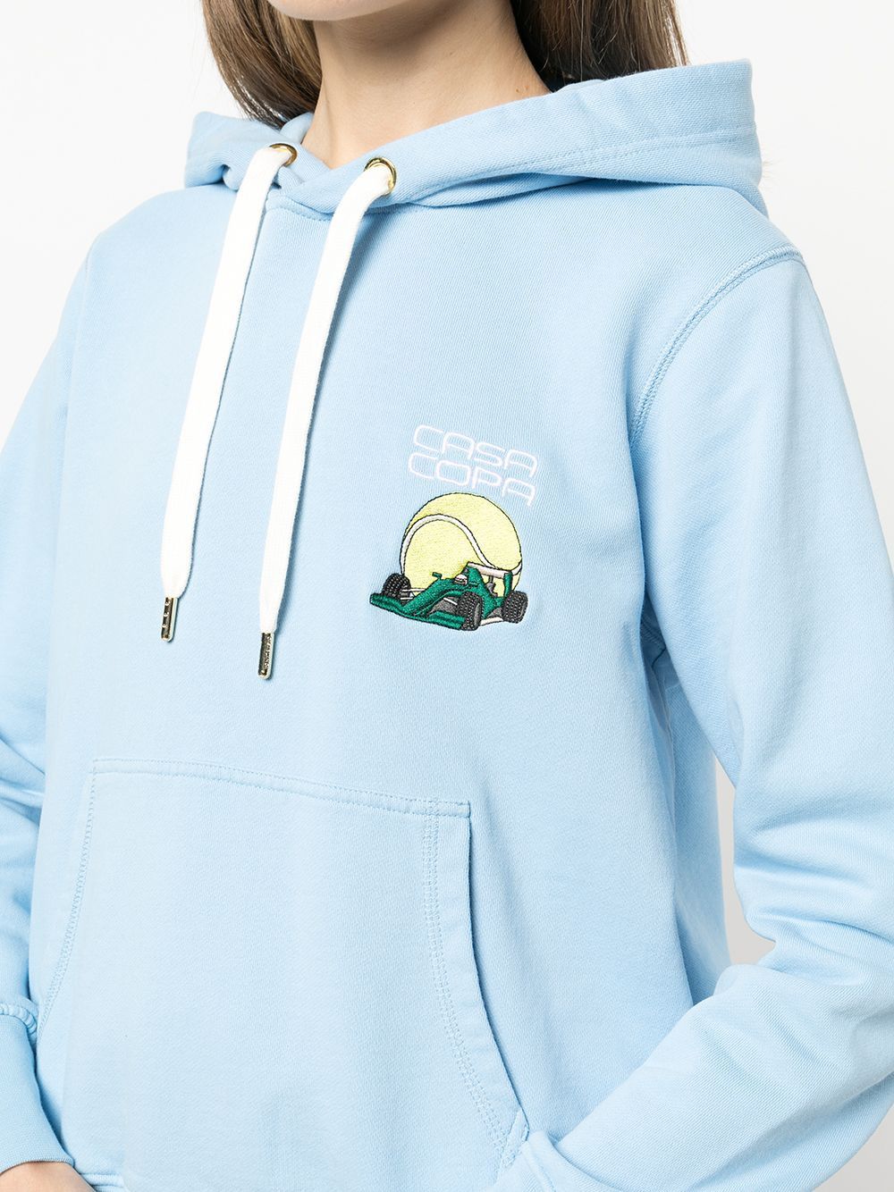 Casablanca Blue Casa Copa F1 Car Tennis Ball Logo Hoodie Size XXS / US 00 / IT 34 - 3 Thumbnail