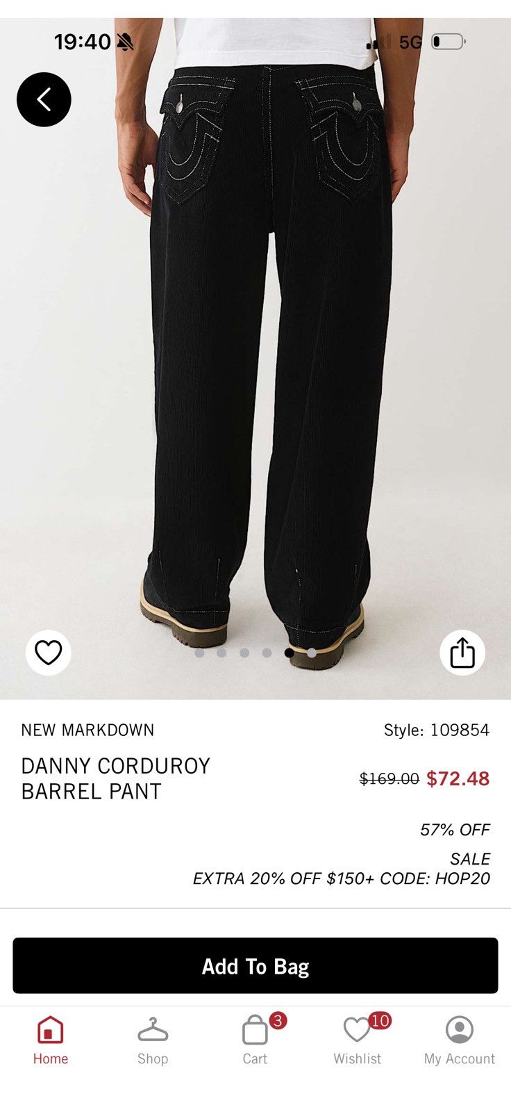 Other True Religion Corduroy Pants Size US 32 / EU 48 - 2 Thumbnail