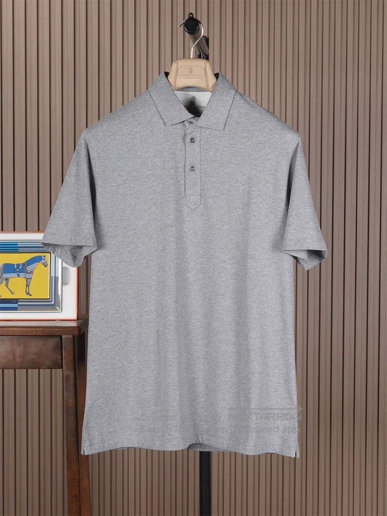 Brunello Cucinelli Brunello Cucinelli Sea Island Cotton Short Sleeve Polo Size US XL / EU 56 / 4 - 1 Thumbnail