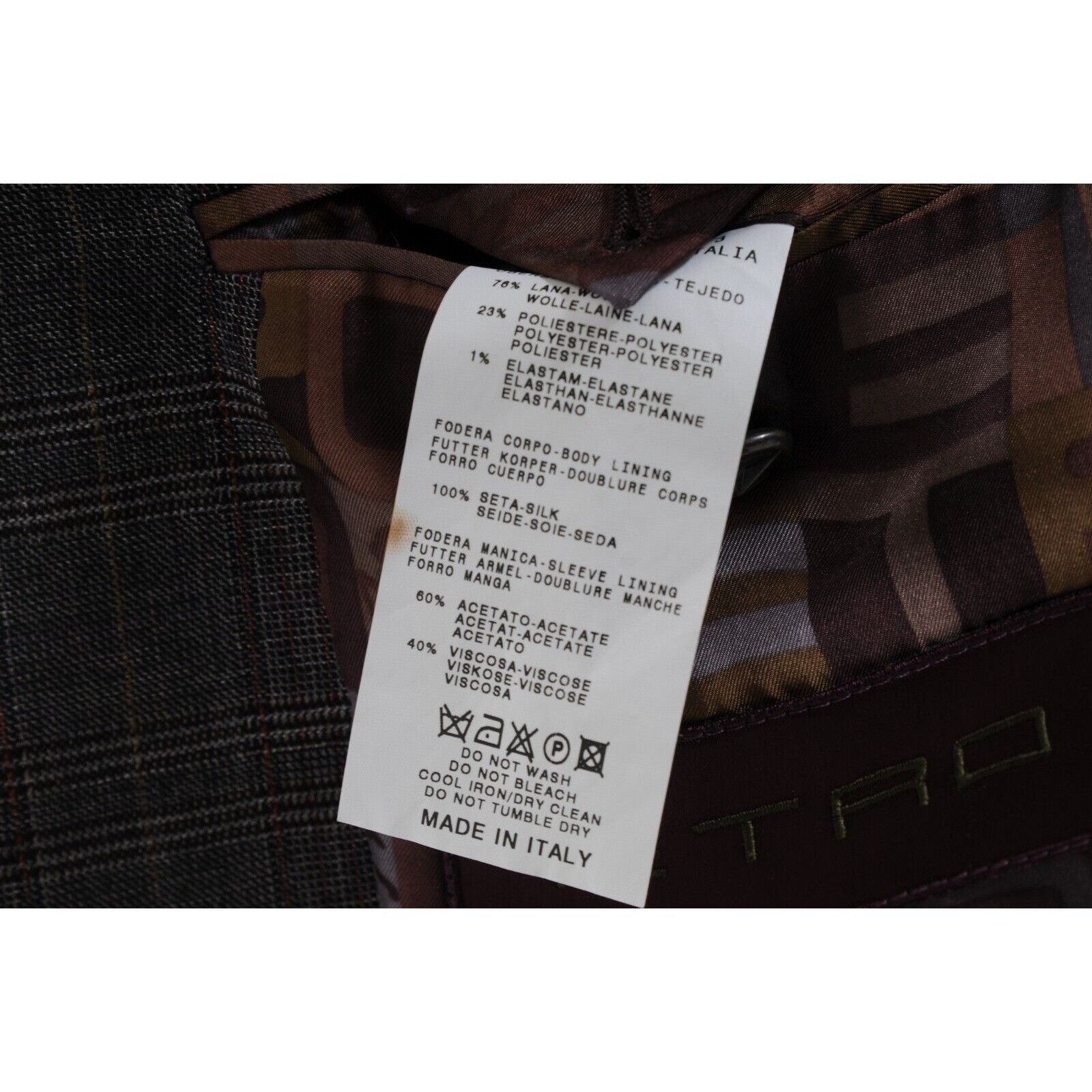 Etro Houndstooth Jacket Gray Wool Blazer IT 56 Size 46R - 12 Thumbnail