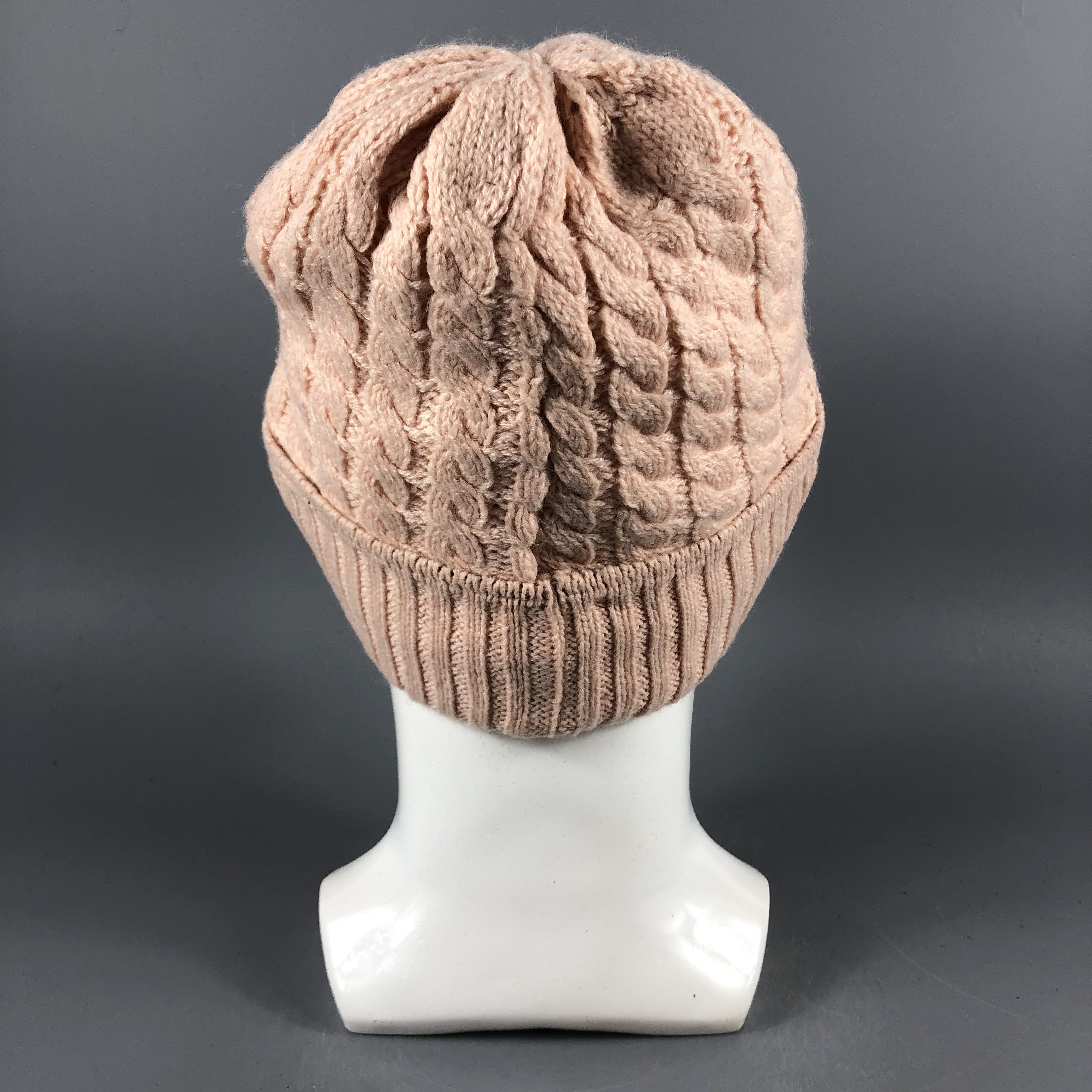 Aran Isles Knitwear × Vintage Womens Aran Isle Pink Beanie Snow Hat Snow Cap -D1192 Size ONE SIZE - 3 Thumbnail