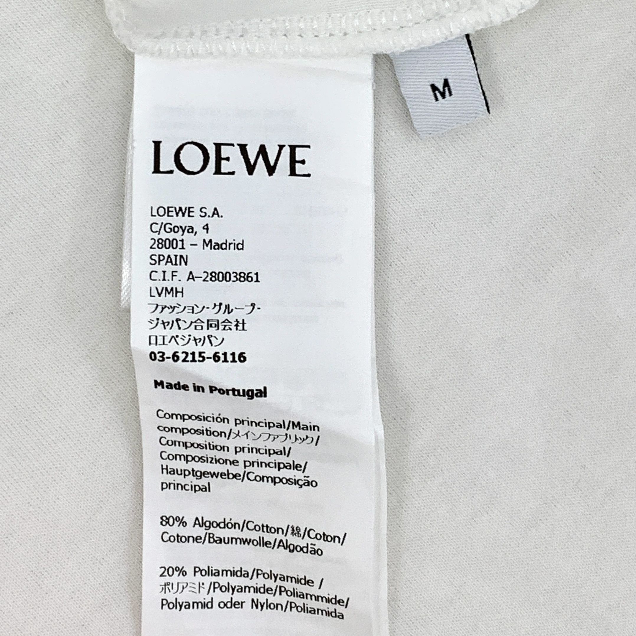 Loewe Loewe Logo Print T-Shirt White (M) Size US M / EU 48-50 / 2 - 8 Thumbnail