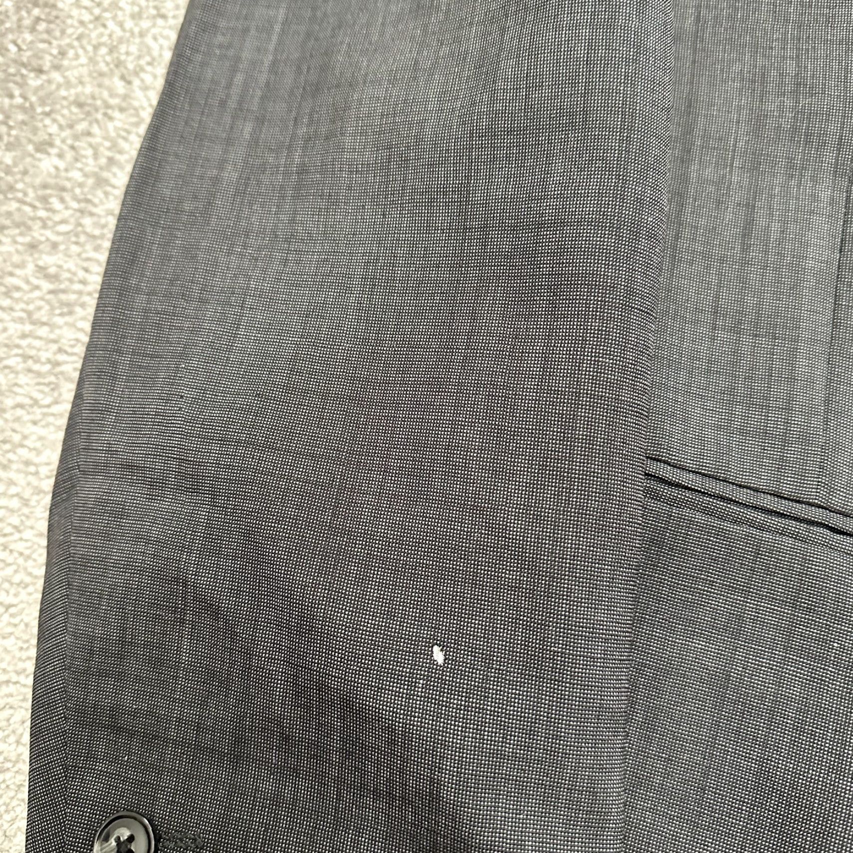Banana Republic VINTAGE Bar III By Macy's Slim Fit Wool Suit Blazer Jacket Mens 40R Dark Gray Ventless Size 40R - 6 Thumbnail