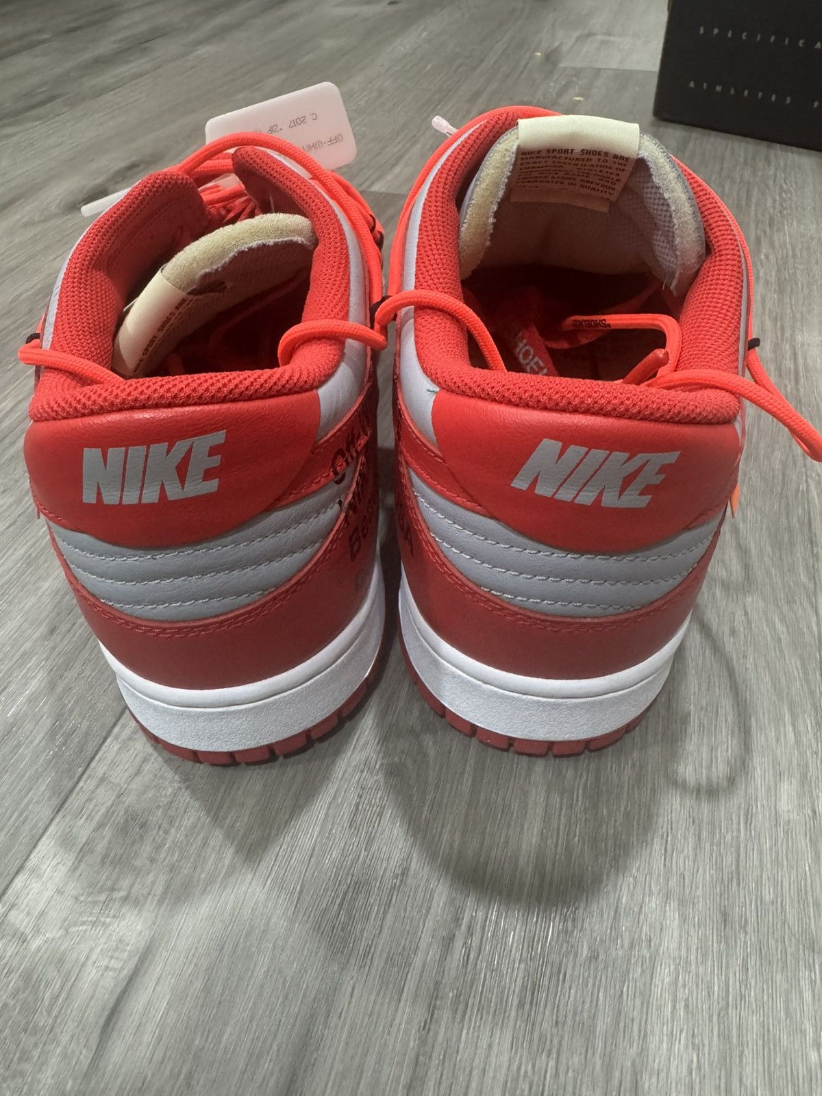 Nike Nike Dunk Offwhite University Red Size US 13 / EU 46 - 4 Thumbnail