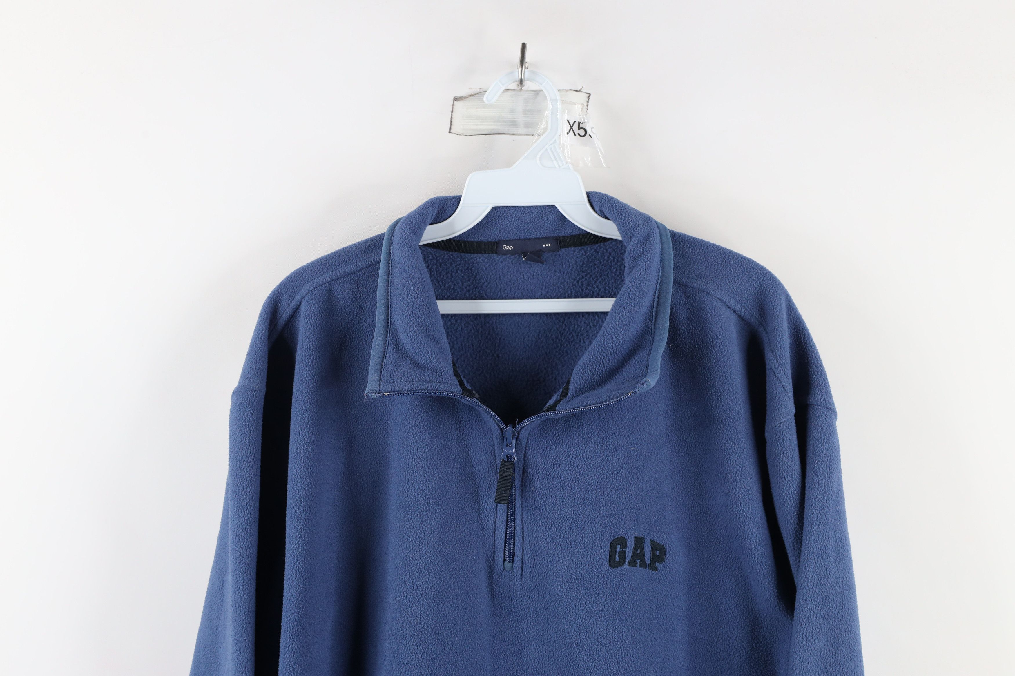 Gap × Vintage Vintage Gap Spell Out Block Letter Half Zip Fleece Sweater Size US XL / EU 56 / 4 - 2 Thumbnail