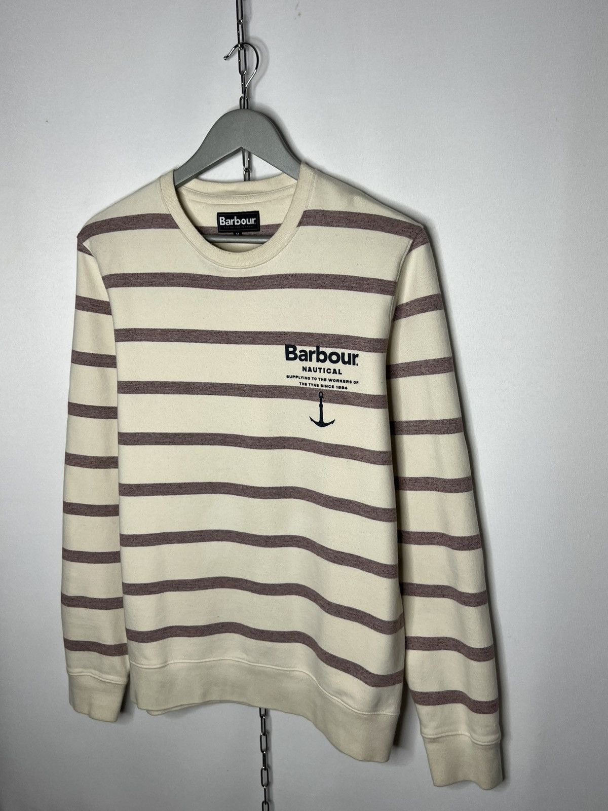 Barbour Barbour Nautical Striped Sweatshirt Jumper Long Sleeve Size US M / EU 48-50 / 2 - 2 Thumbnail