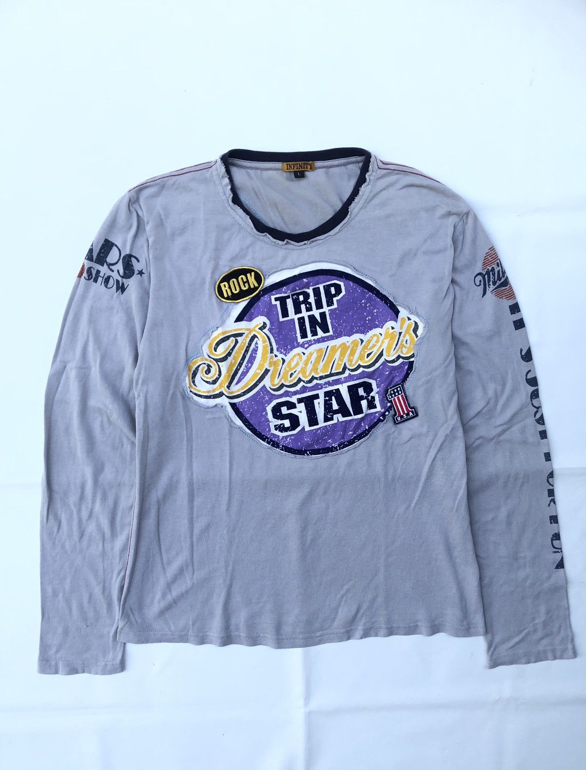 Studded Poem Patch Infinity LongSleeve Rock Punk Style