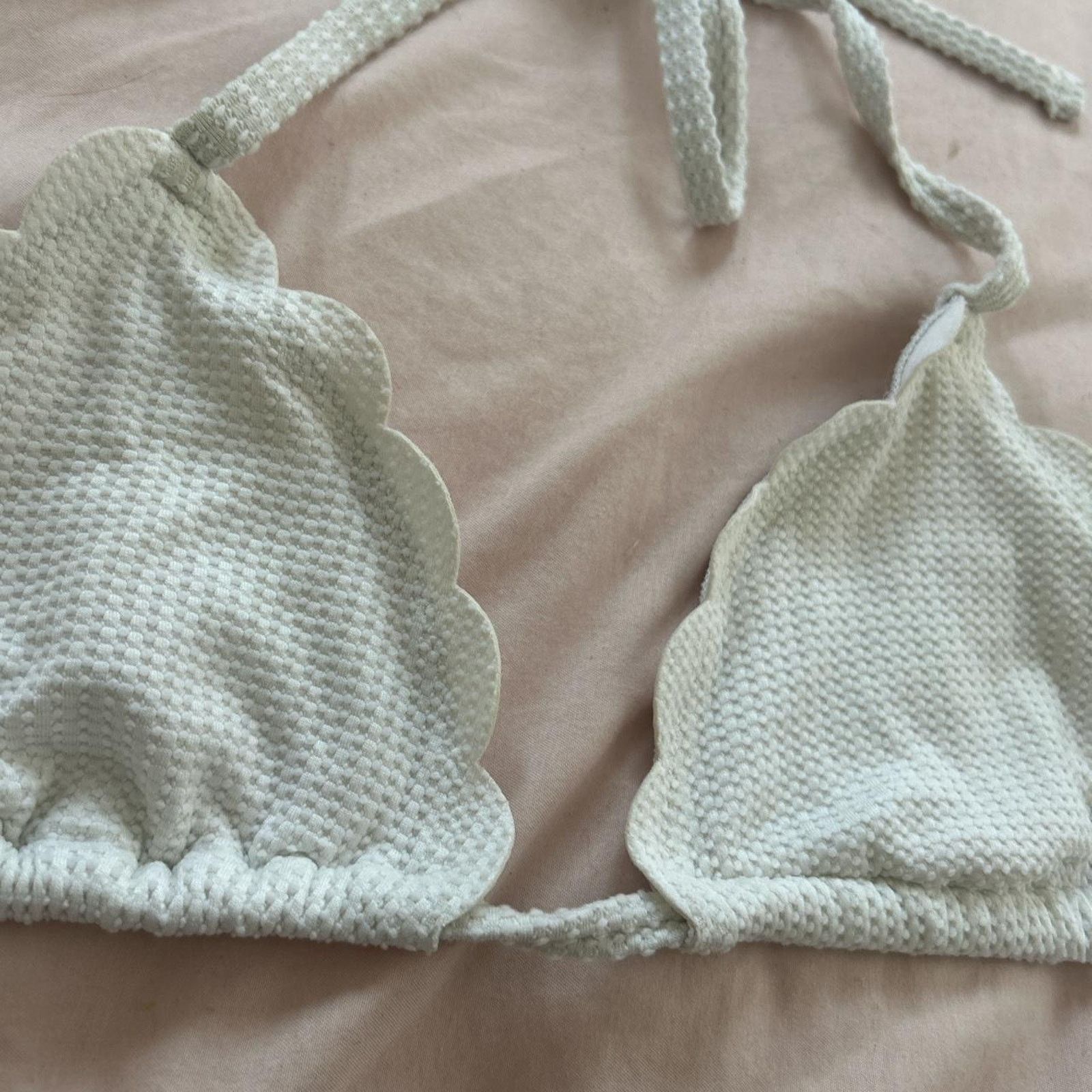 American Eagle Outfitters White bikini top beachwear Size S / US 4 / IT 40 - 2 Thumbnail