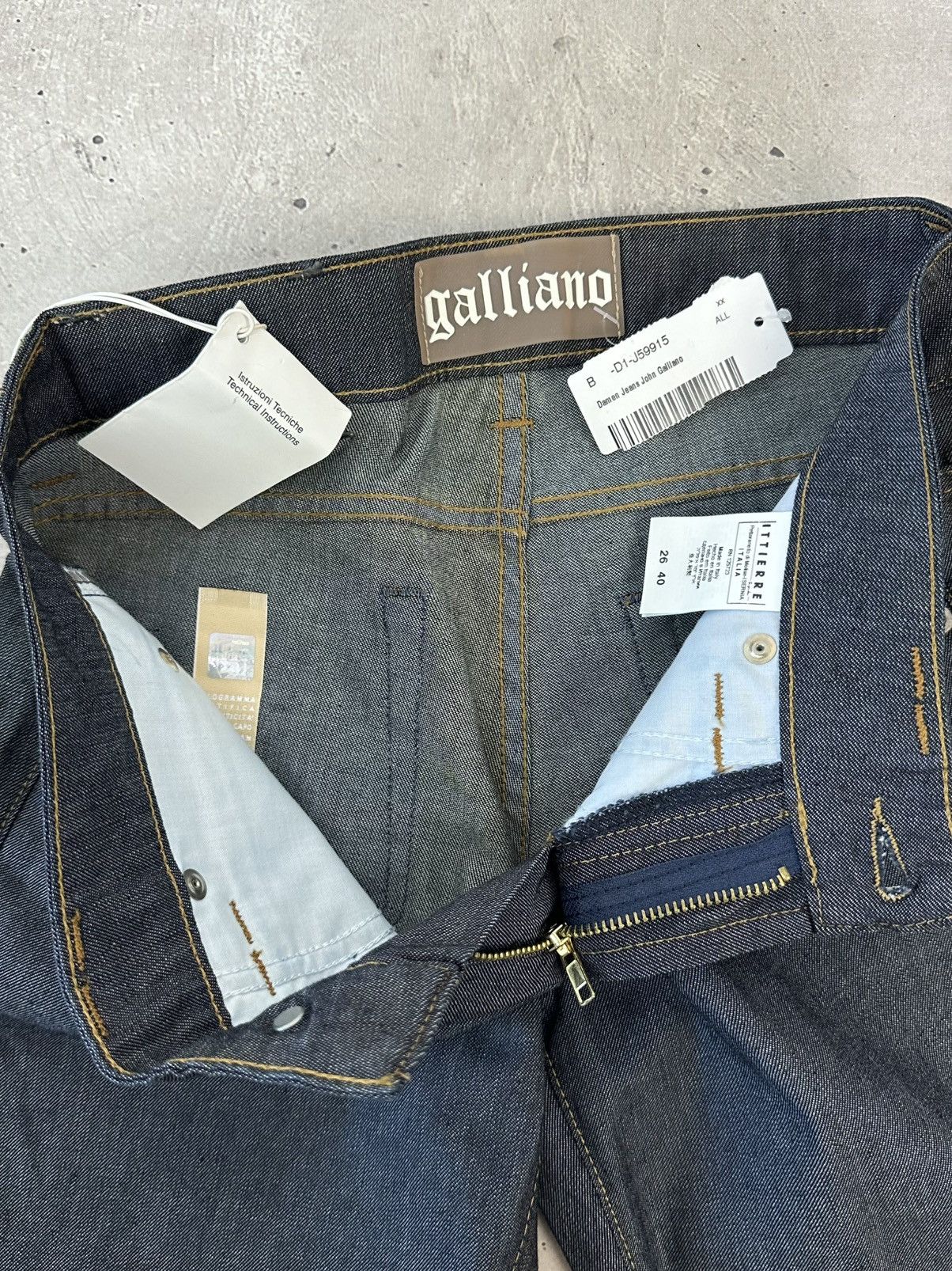 John Galliano NWT Galliano Vintage Made in Italy Dark Grey Women’s Jeans Size 26" / US 2 / IT 38 - 9 Thumbnail