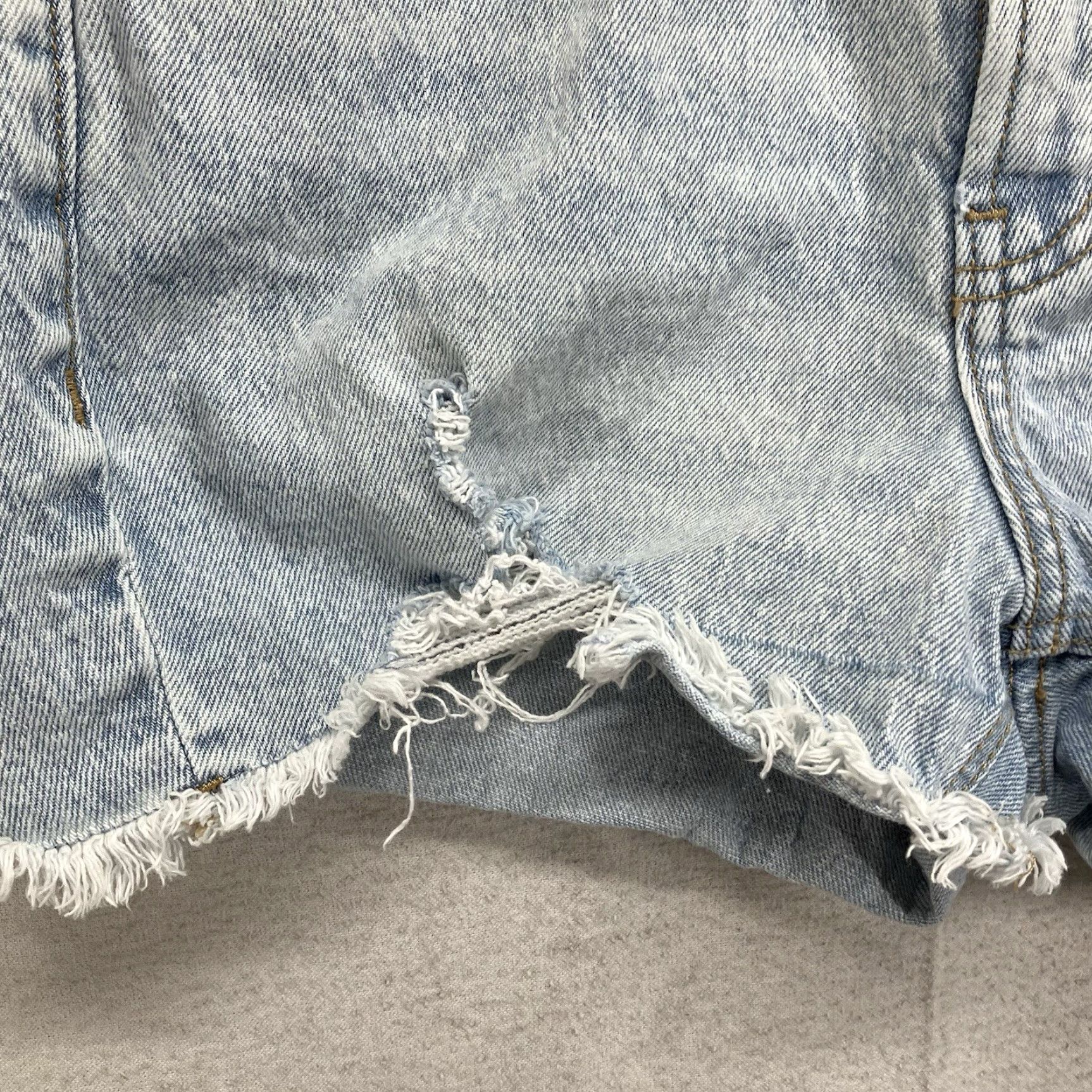 Old Navy Old Navy Women's Denim Shorts Cut-Off Light Blue 29x3 Stretch High Rise Size 4 5-Pocket Button Zip Vintage? No Size 27" / US 4 / IT 40 - 5 Thumbnail