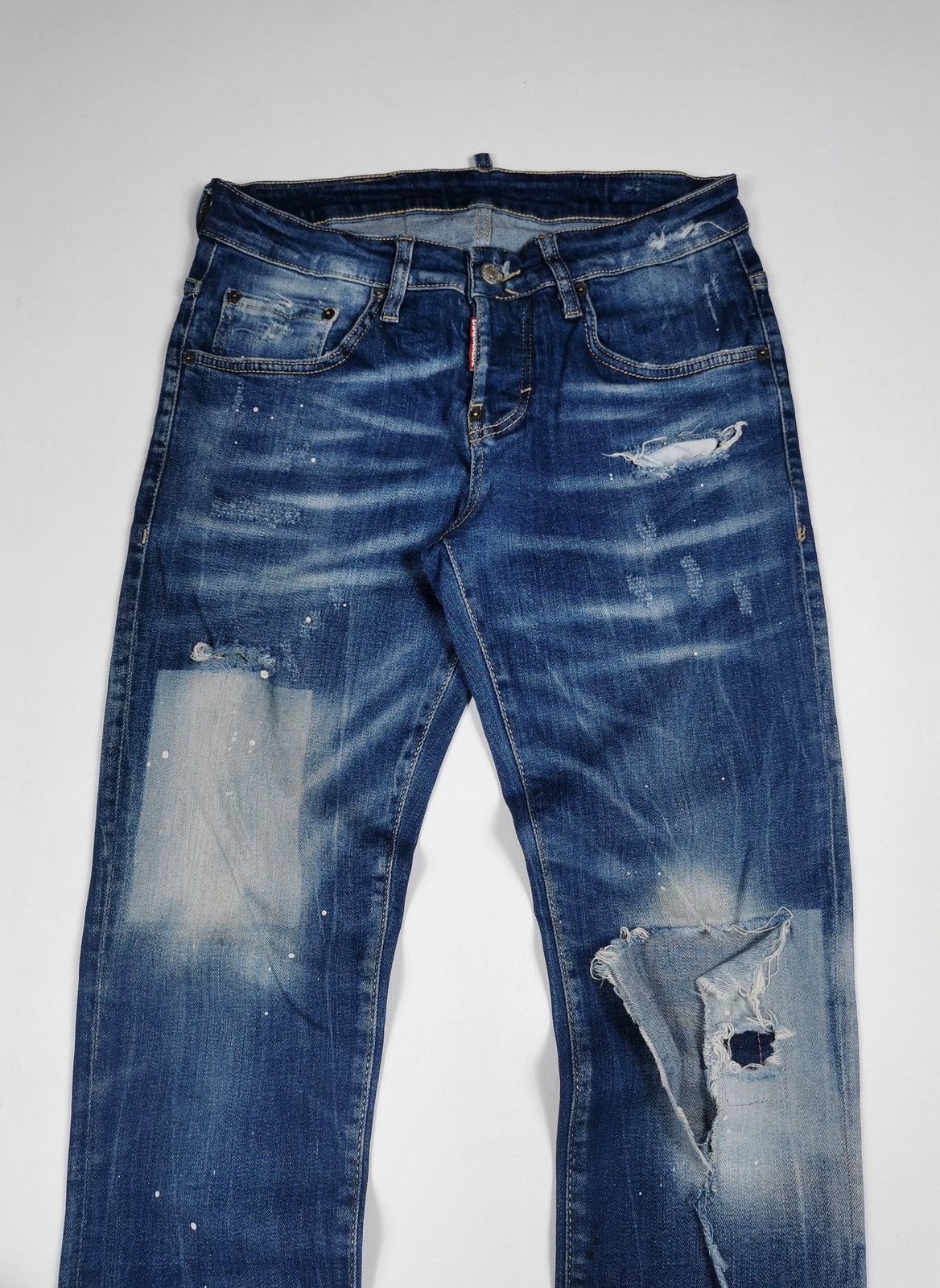 Dsquared2 Dsquared2 Destroyed Distressed Skinny Jeans Size US 30 / EU 46 - 2 Thumbnail