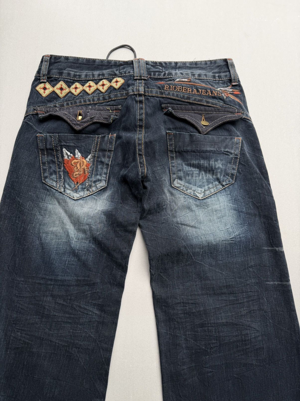 Lace up flare jeans
