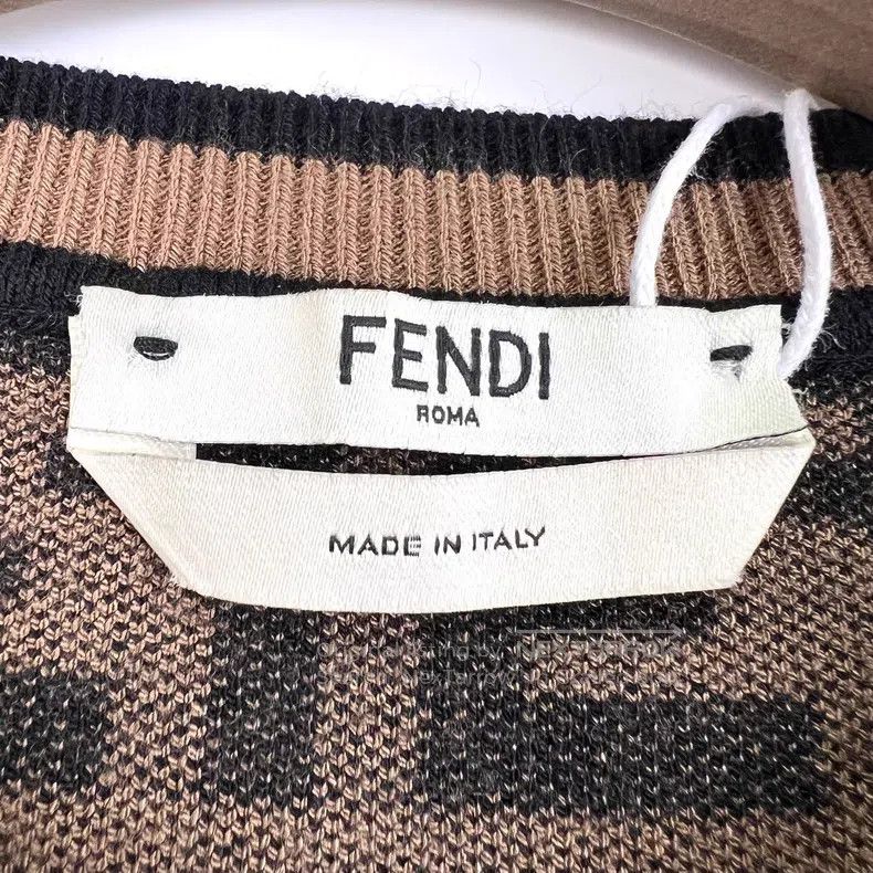 Fendi Fendi Brown Double F Letter Full-Print Round Neck Short-Sl Size XS / US 0-2 / IT 36-38 - 4 Thumbnail