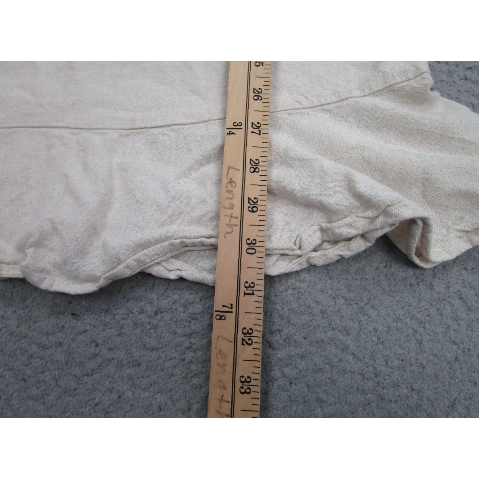 Vintage Monteau Los Angeles Dress Womens XS Beige Linen Ruffle Fit Flare cottagecore Size XS / US 0-2 / IT 36-38 - 6 Thumbnail