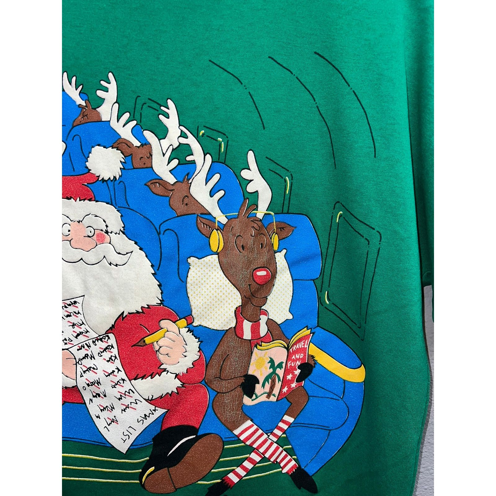 Vintage Vintage Santa Shirt Frequent Flyer Upgrades Winter Joke XL Size US XL / EU 56 / 4 - 3 Thumbnail