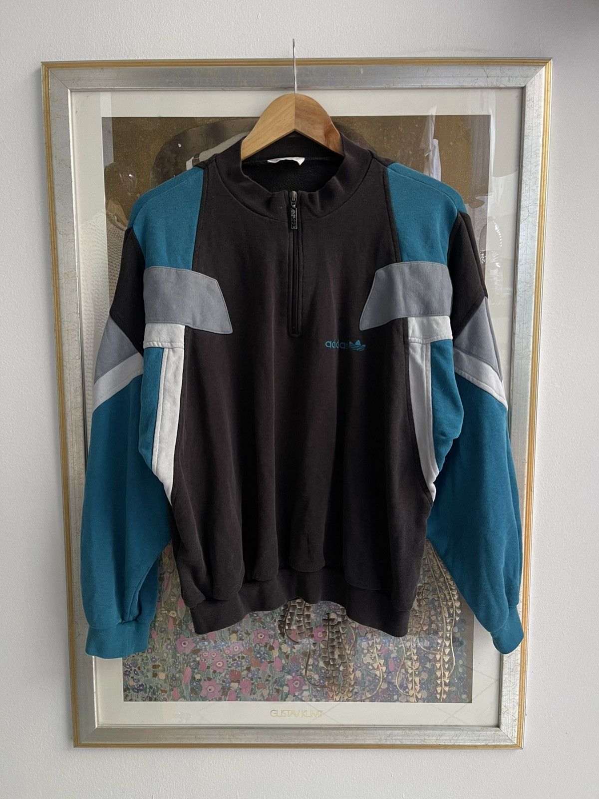 Adidas Vintage Adidas Quarter Zip Sweatshirt 90s Size US M / EU 48-50 / 2 - 1 Thumbnail