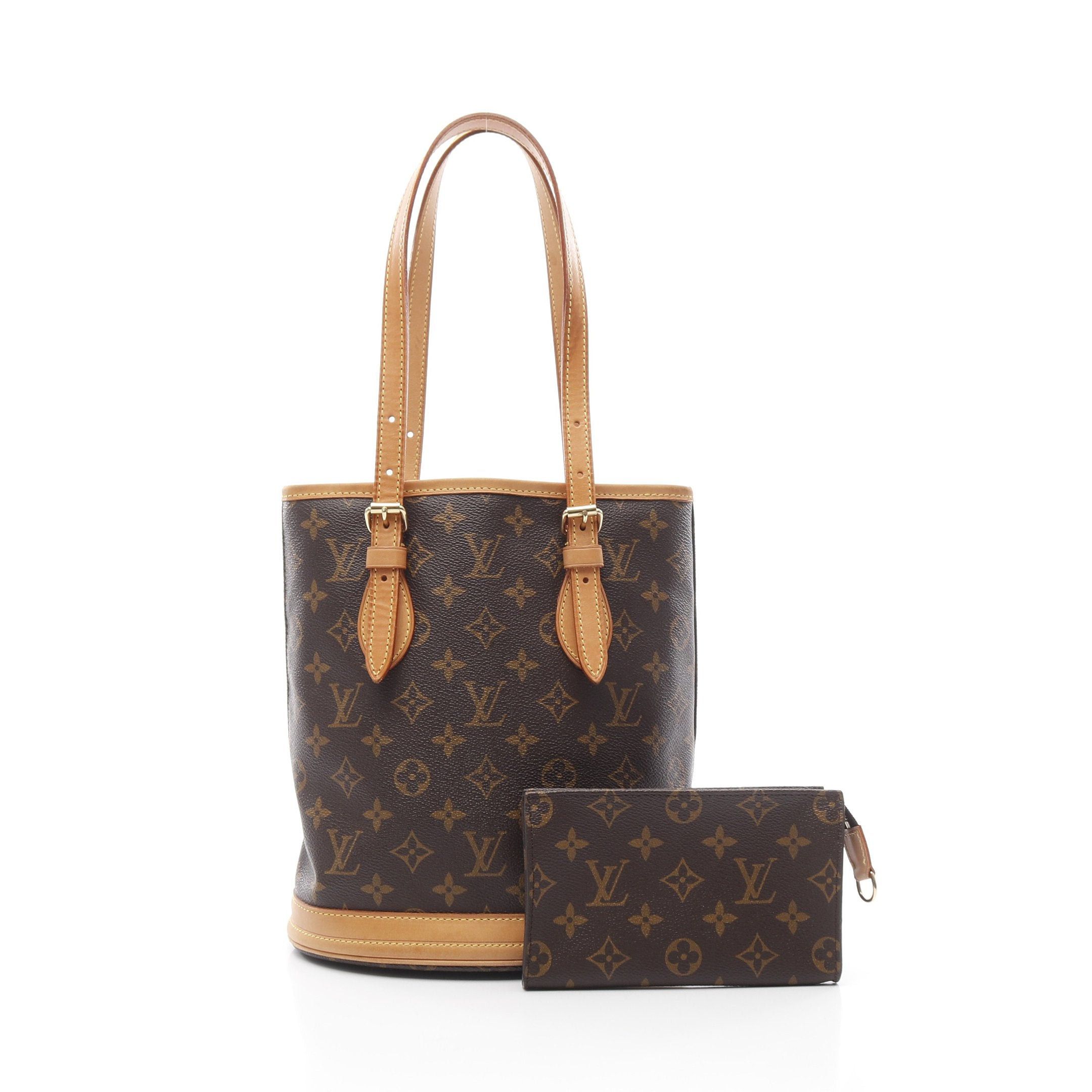 Louis Vuitton Louis Vuitton Bucket Pm Monogram Handbag Leather Brown Size ONE SIZE - 1 Thumbnail