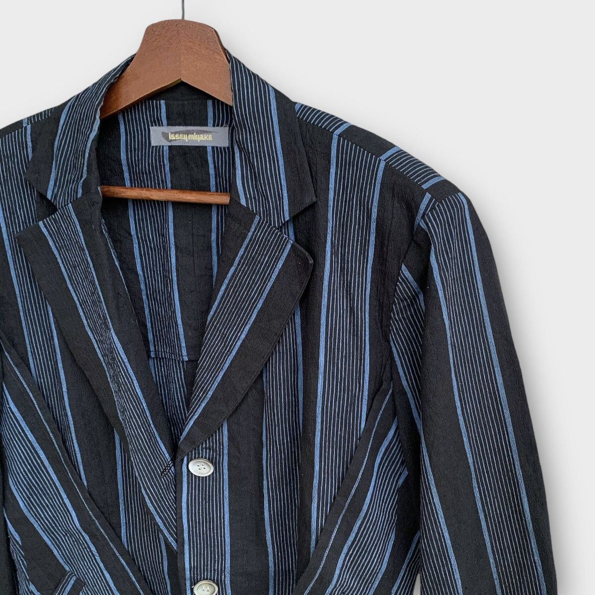 Issey Miyake 80s ISSEY MIYAKE ASYMMETRICAL STRIPED HEMP ARCHIVE WOMENS Size M / US 6-8 / IT 42-44 - 5 Thumbnail