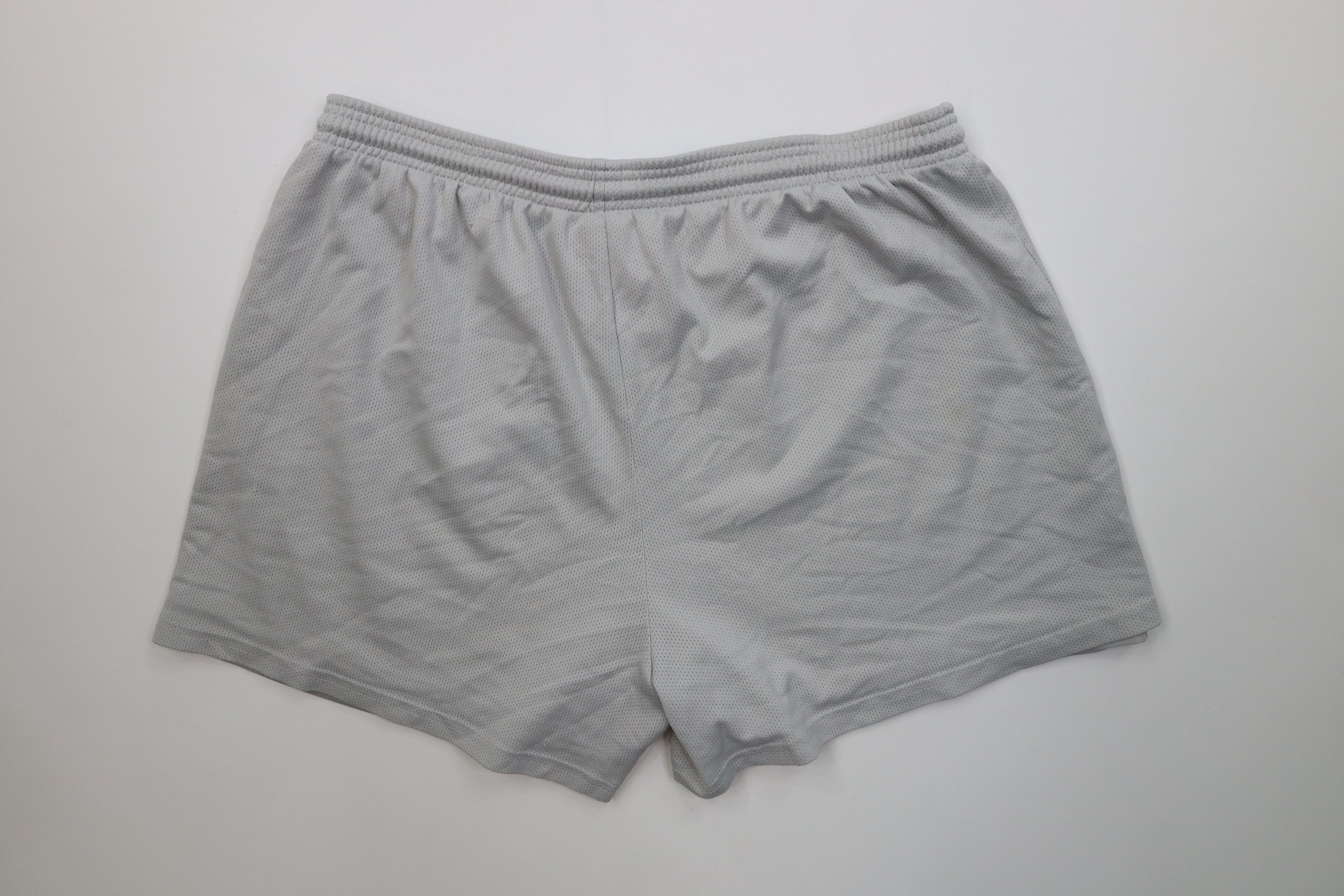 Reebok Vintage 90s Y2K Reebok Logo Above Knee Mesh Shorts Gray 4" Size US 34 / EU 50 - 8 Thumbnail