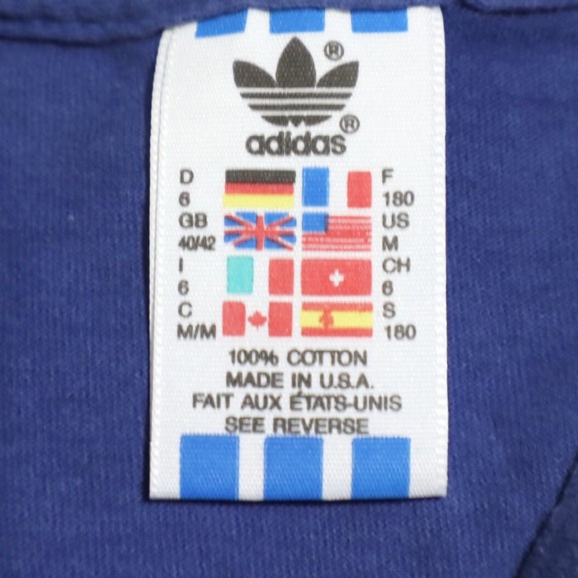 Adidas VINTAGE Adidas Soccer T-Shirt Blue Men's M Wrap Around Solid Shirt Size US M / EU 48-50 / 2 - 5 Thumbnail