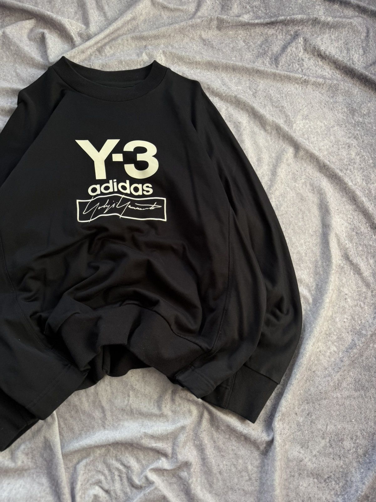 Adidas × Y-3 Y-3 Adidas Yohji Yamamoto Sweatshirt Stacked Logo Crewneck Size US M / EU 48-50 / 2 - 4 Thumbnail